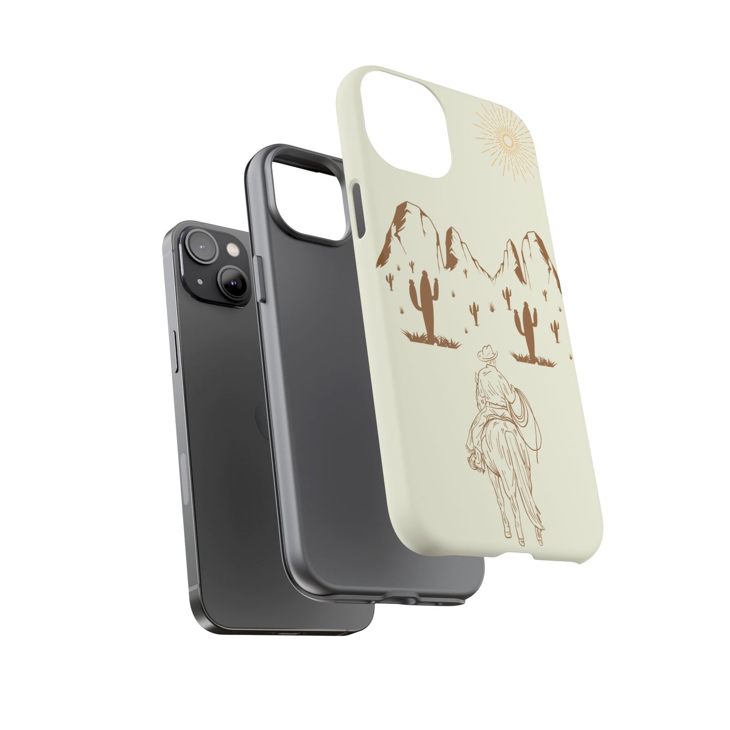 iPHONE Cowboy Riding into the Sunset Tough Phone Case