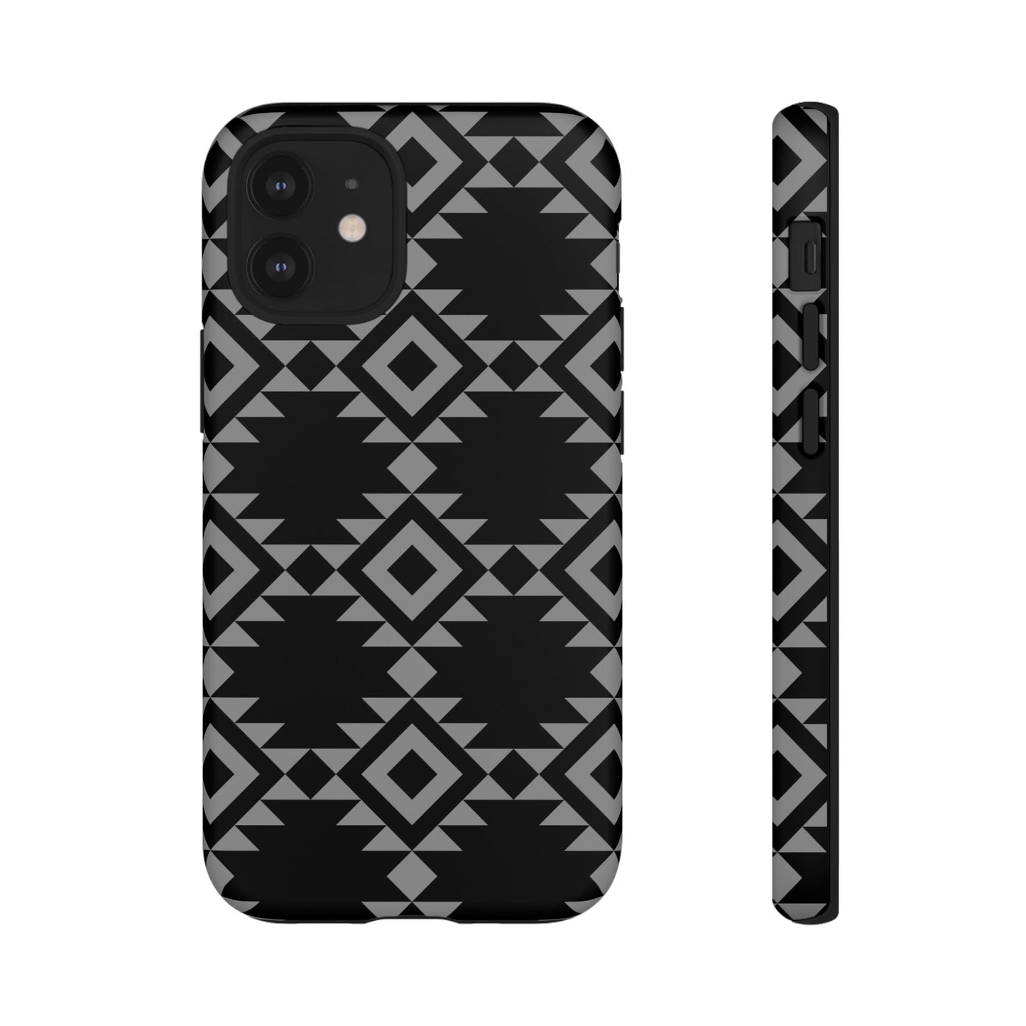 iPHONE Tribal Pattern Black and Grey Tough Phone Case | MADE FOR HIM AND HER