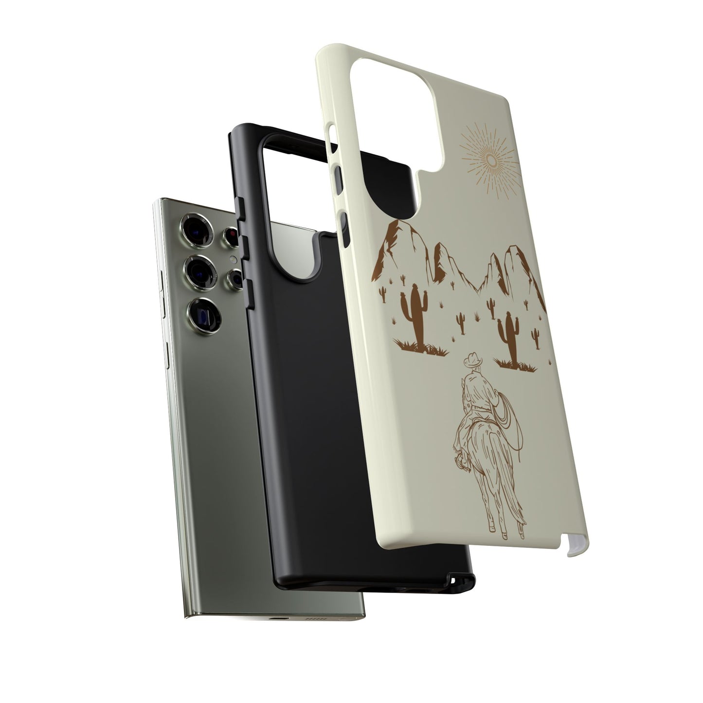 SAMSUNG Cowboy Riding into the Sunset Tough Phone Case