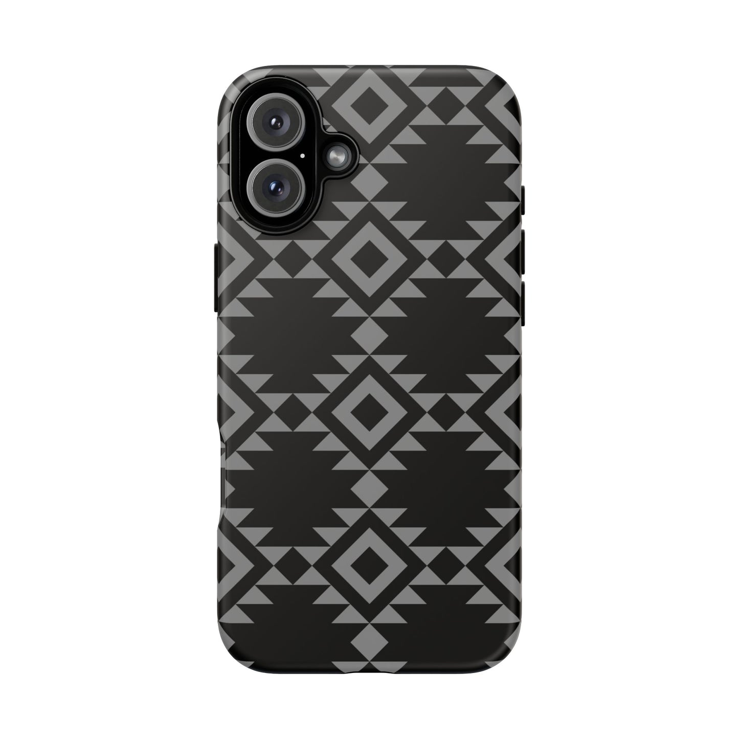 iPHONE Tribal Pattern Black and Grey Tough Phone Case | MADE FOR HIM AND HER
