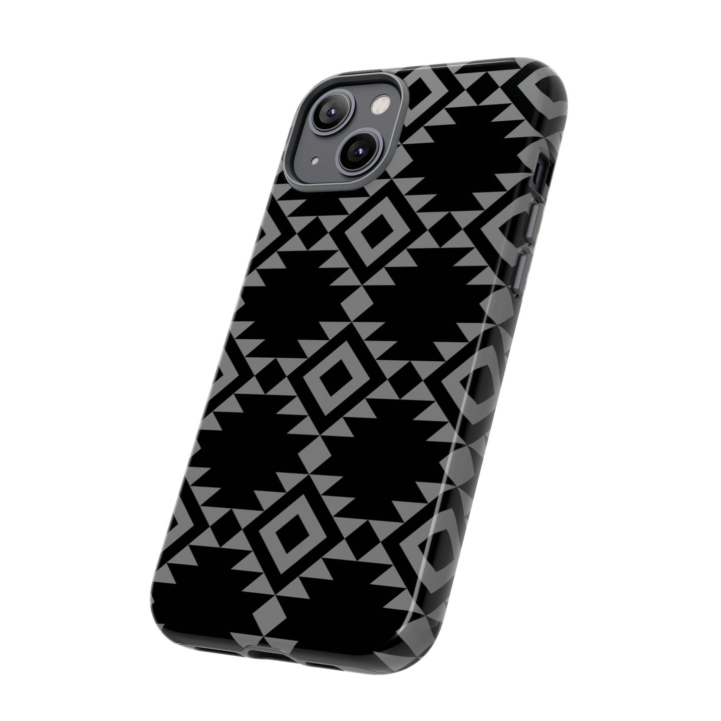 iPHONE Tribal Pattern Black and Grey Tough Phone Case | MADE FOR HIM AND HER