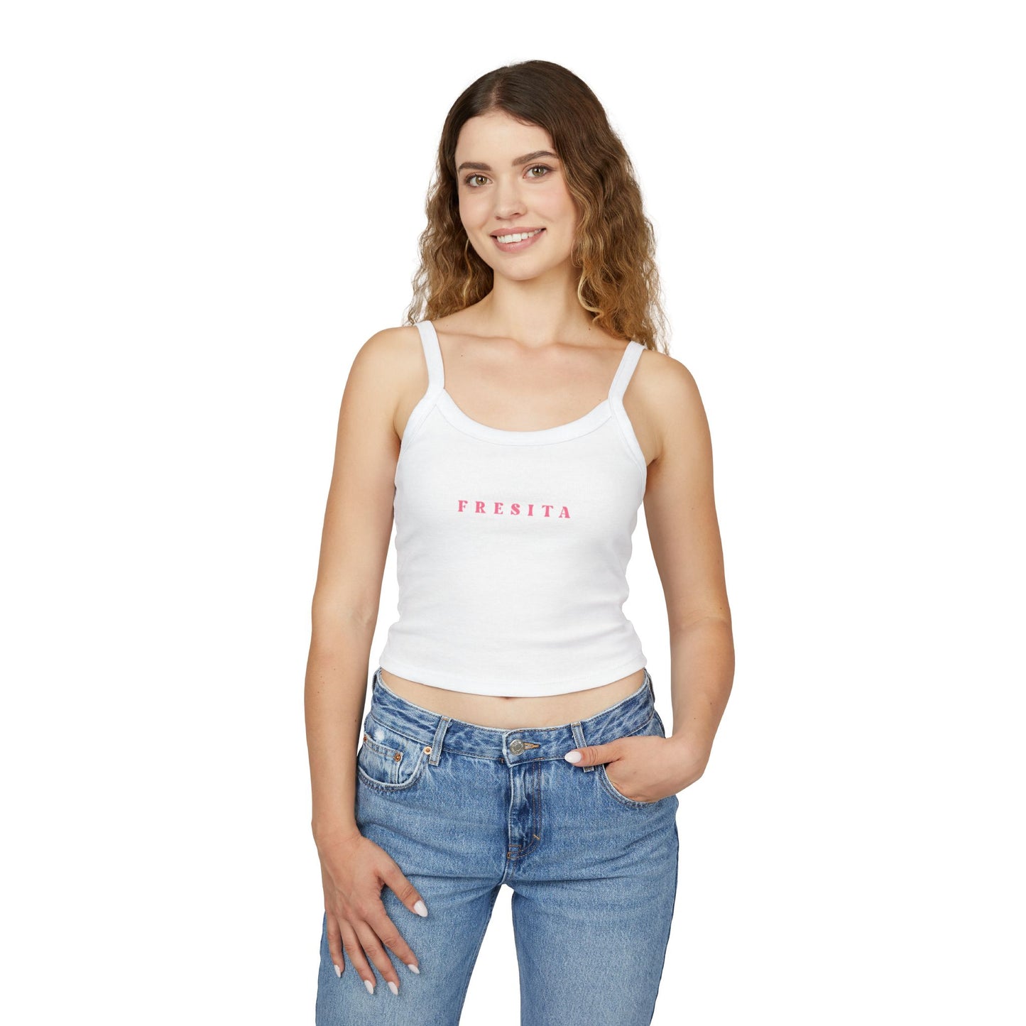 "Fresita" Women's Spaghetti Strap Tank Top l Cute Summer Top, Casual Wear
