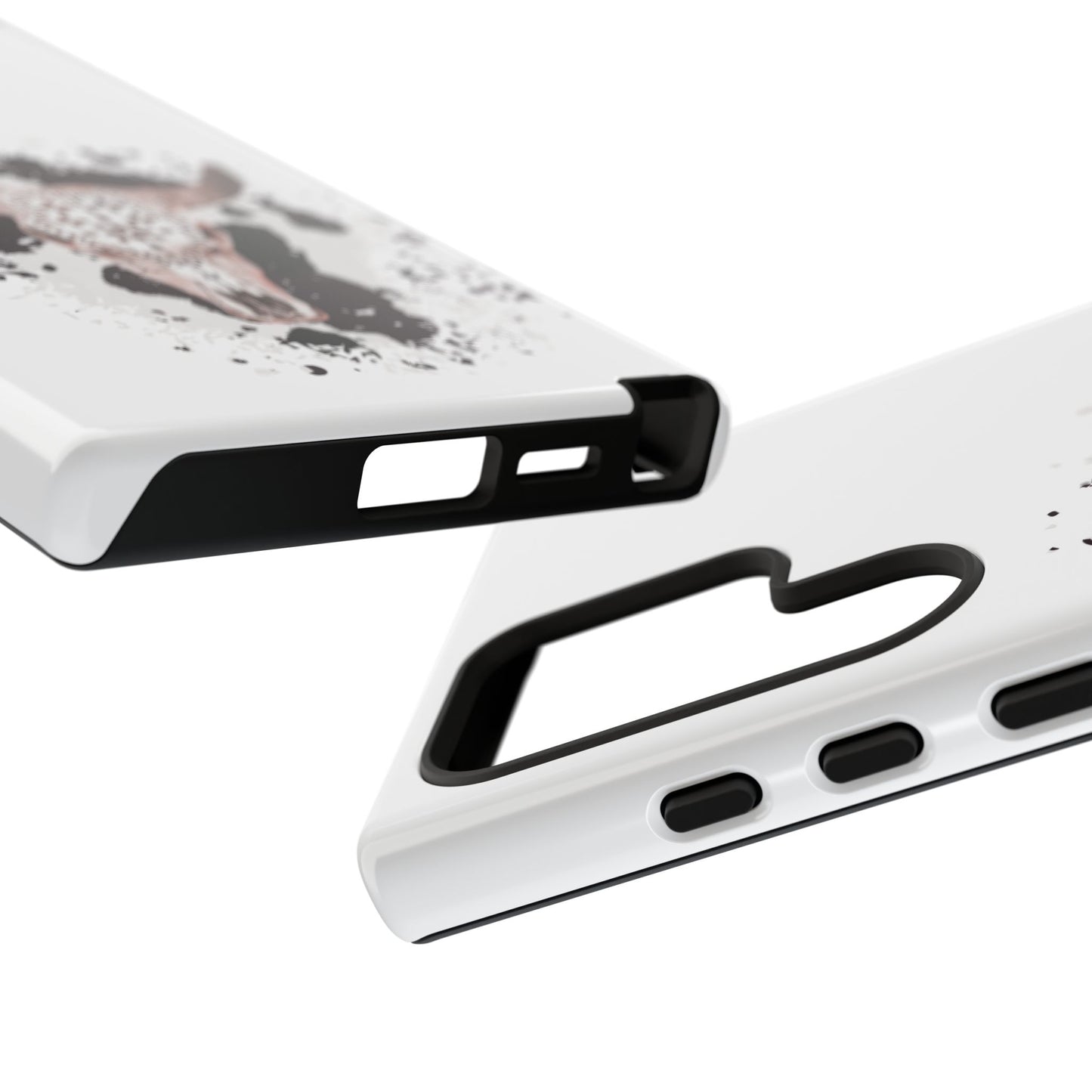 SAMSUNG Bull Skull with Cow Print Tough Phone Case l Gift for Him, Western Style