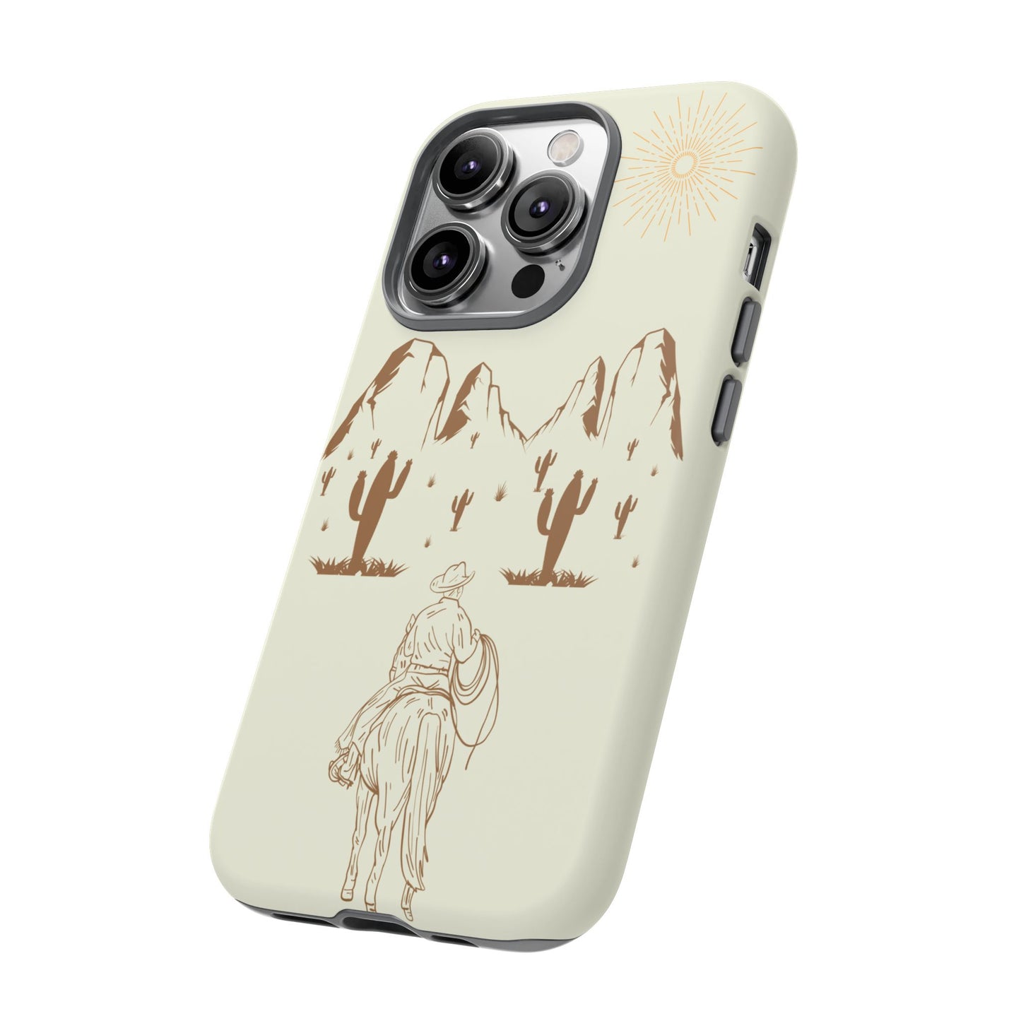 iPHONE Cowboy Riding into the Sunset Tough Phone Case