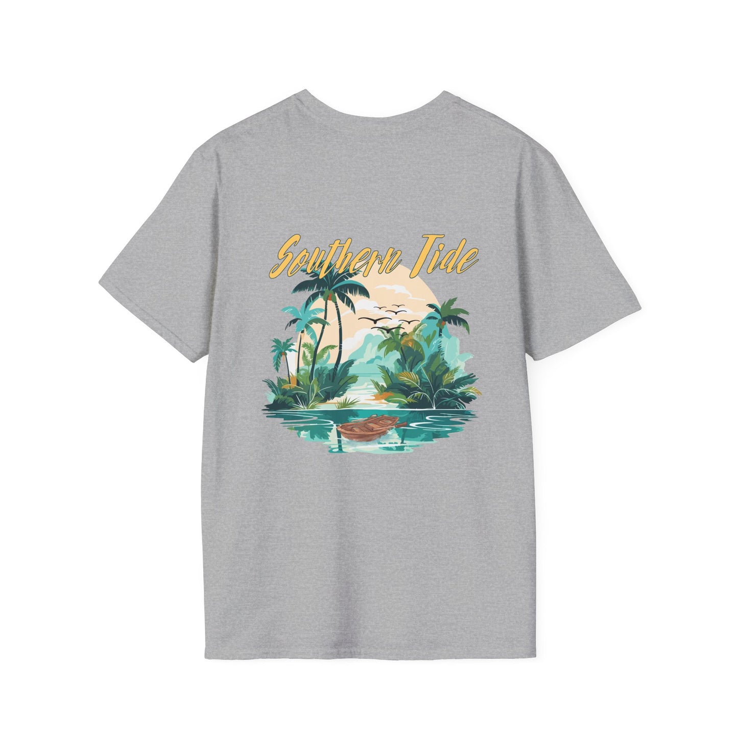 "Southern Tide" Tropical T-Shirt l Unisex Softstyle Tee, Summer Apparel