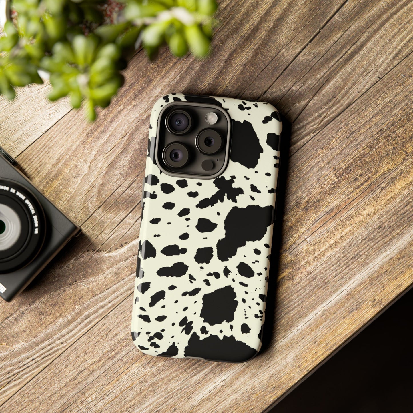 iPHONE Cow Print Tough Phone Cases l Durable Protection
