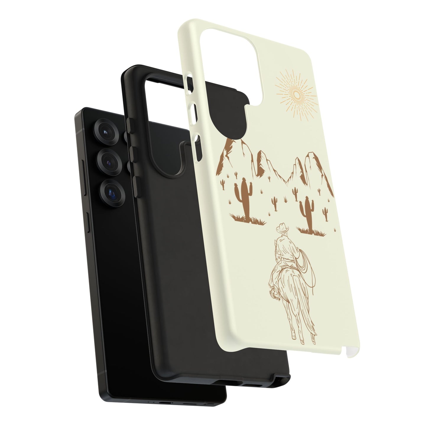 SAMSUNG Cowboy Riding into the Sunset Tough Phone Case