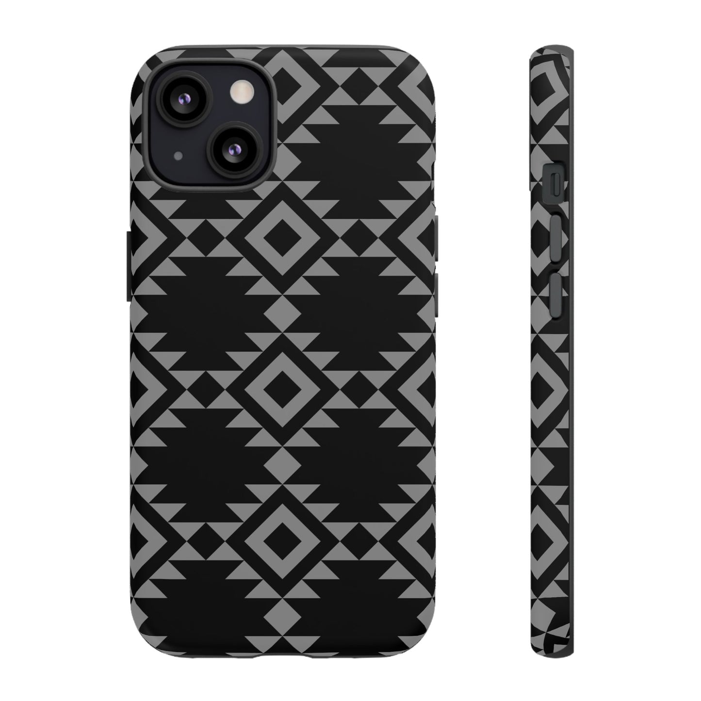 iPHONE Tribal Pattern Black and Grey Tough Phone Case | MADE FOR HIM AND HER