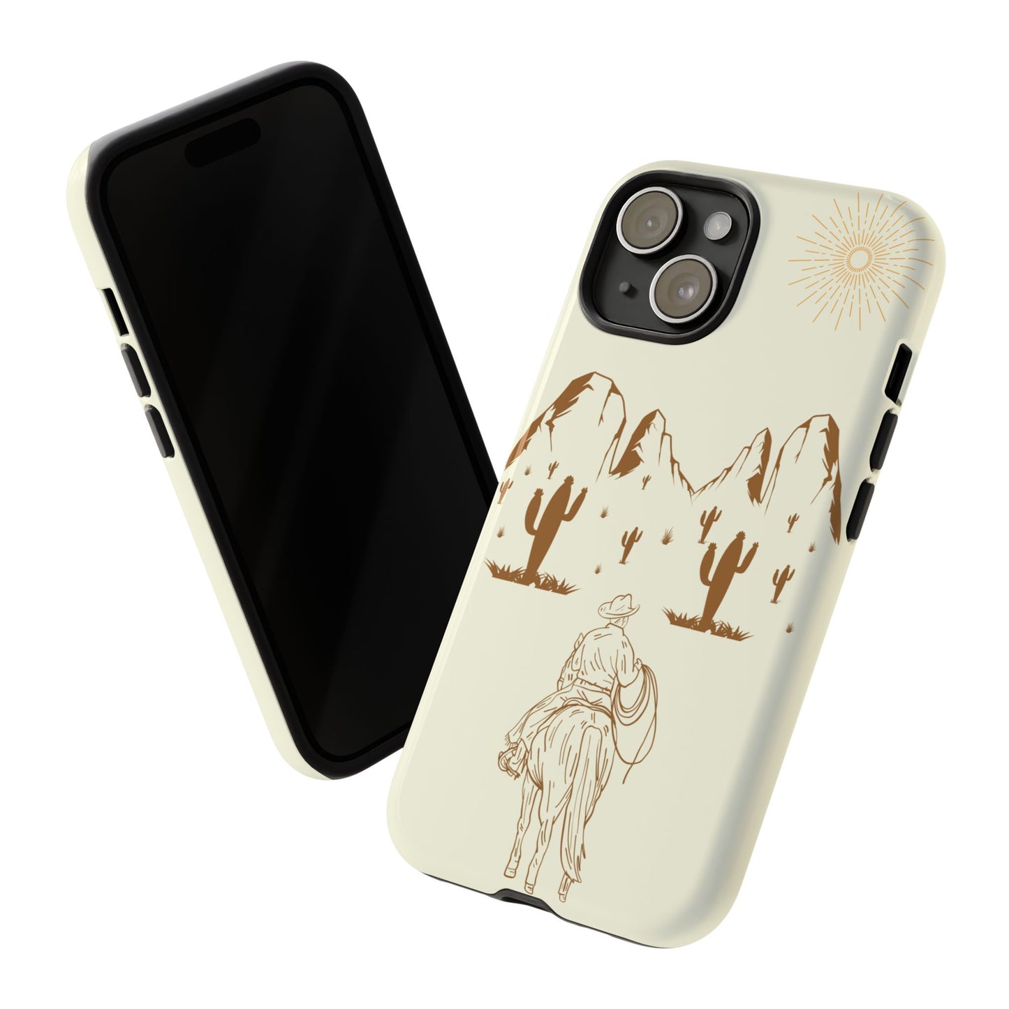 iPHONE Cowboy Riding into the Sunset Tough Phone Case