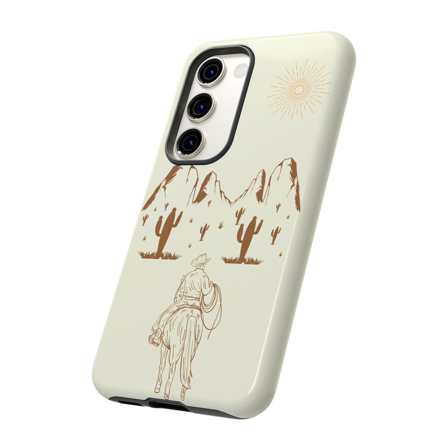 SAMSUNG Cowboy Riding into the Sunset Tough Phone Case