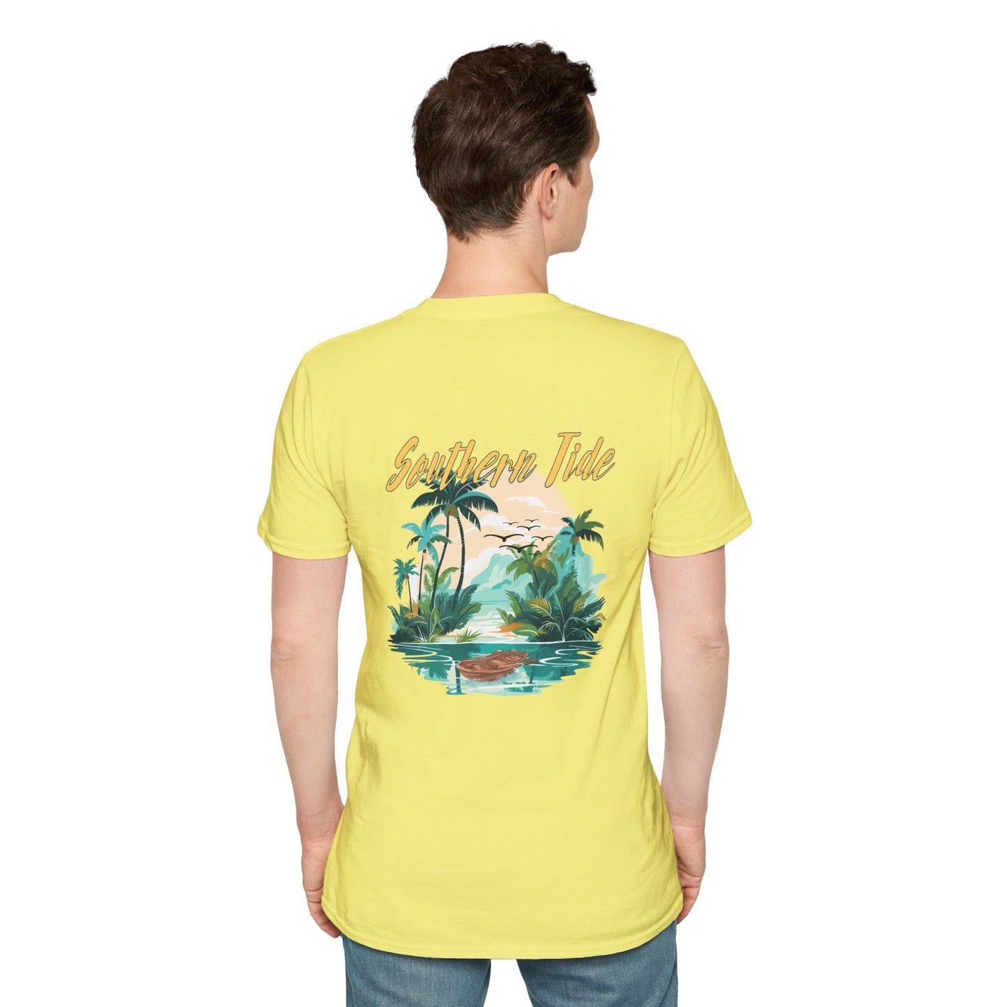 "Southern Tide" Tropical T-Shirt l Unisex Softstyle Tee, Summer Apparel