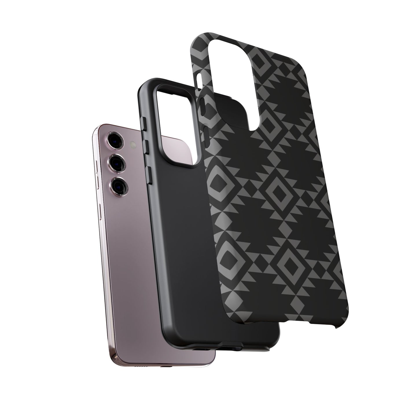 SAMSUNG Tribal Pattern Black and Grey Tough Phone Case | MADE FOR HIM AND HER