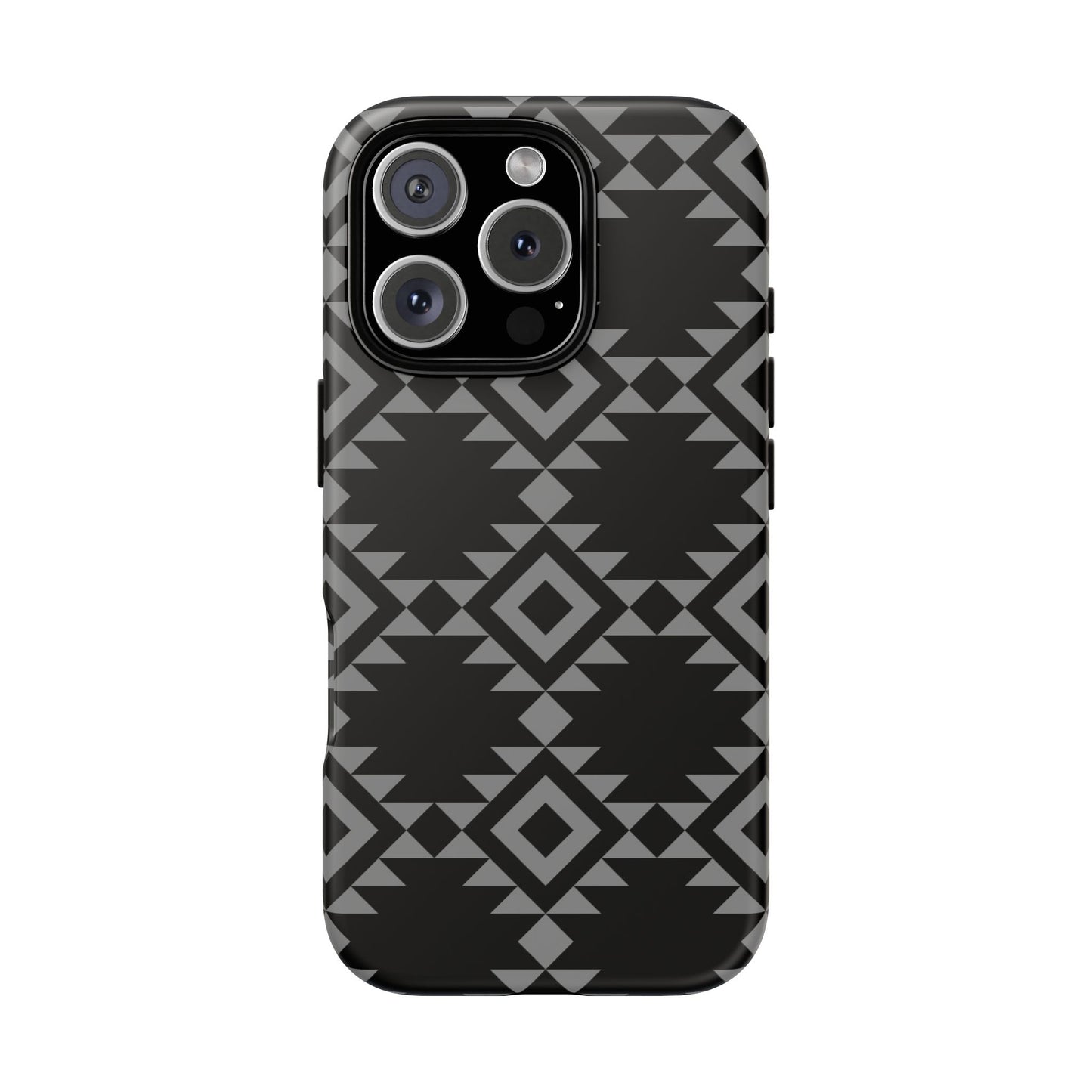 iPHONE Tribal Pattern Black and Grey Tough Phone Case | MADE FOR HIM AND HER