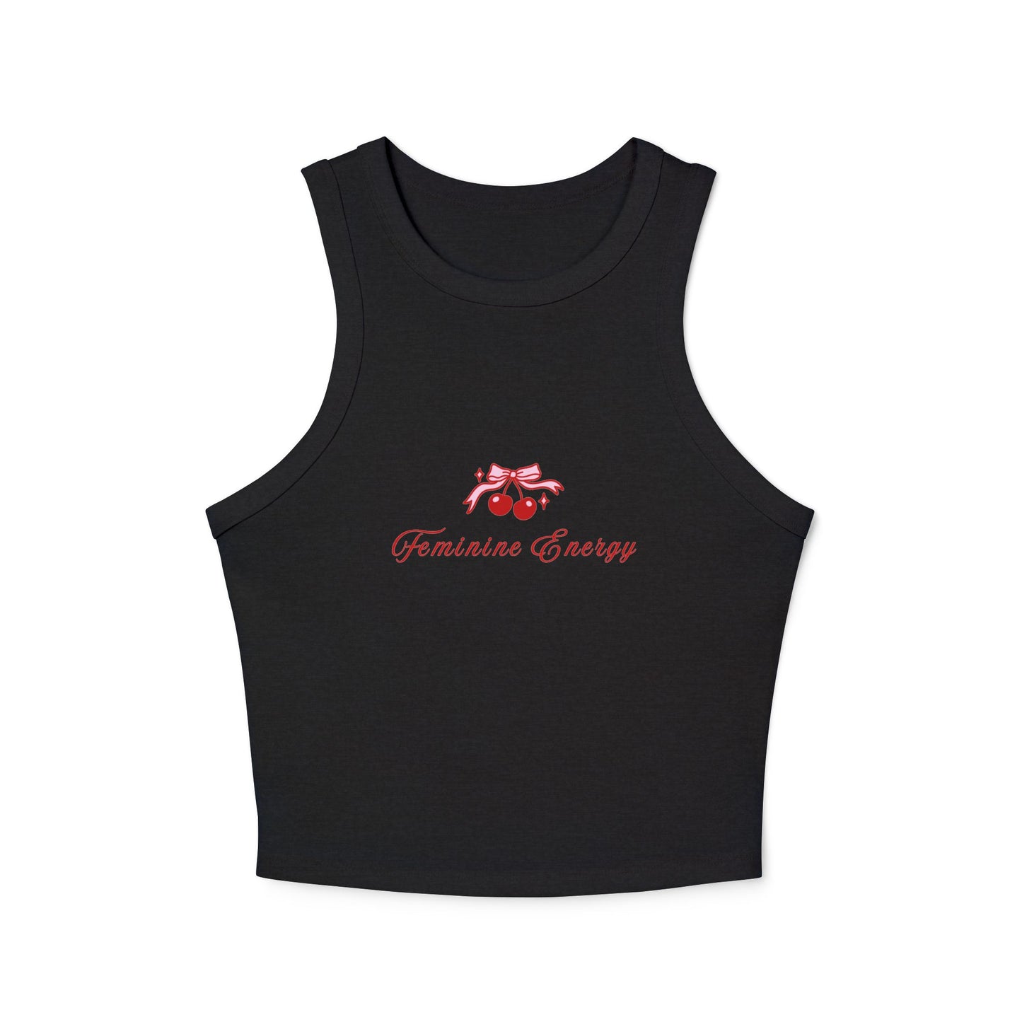 Feminine Energy Micro Rib Racer Tank Top - Women's Casual Apparel