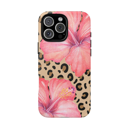 Leopard and Hibiscus iPHONE Tough Cases l Perfect for the Summer
