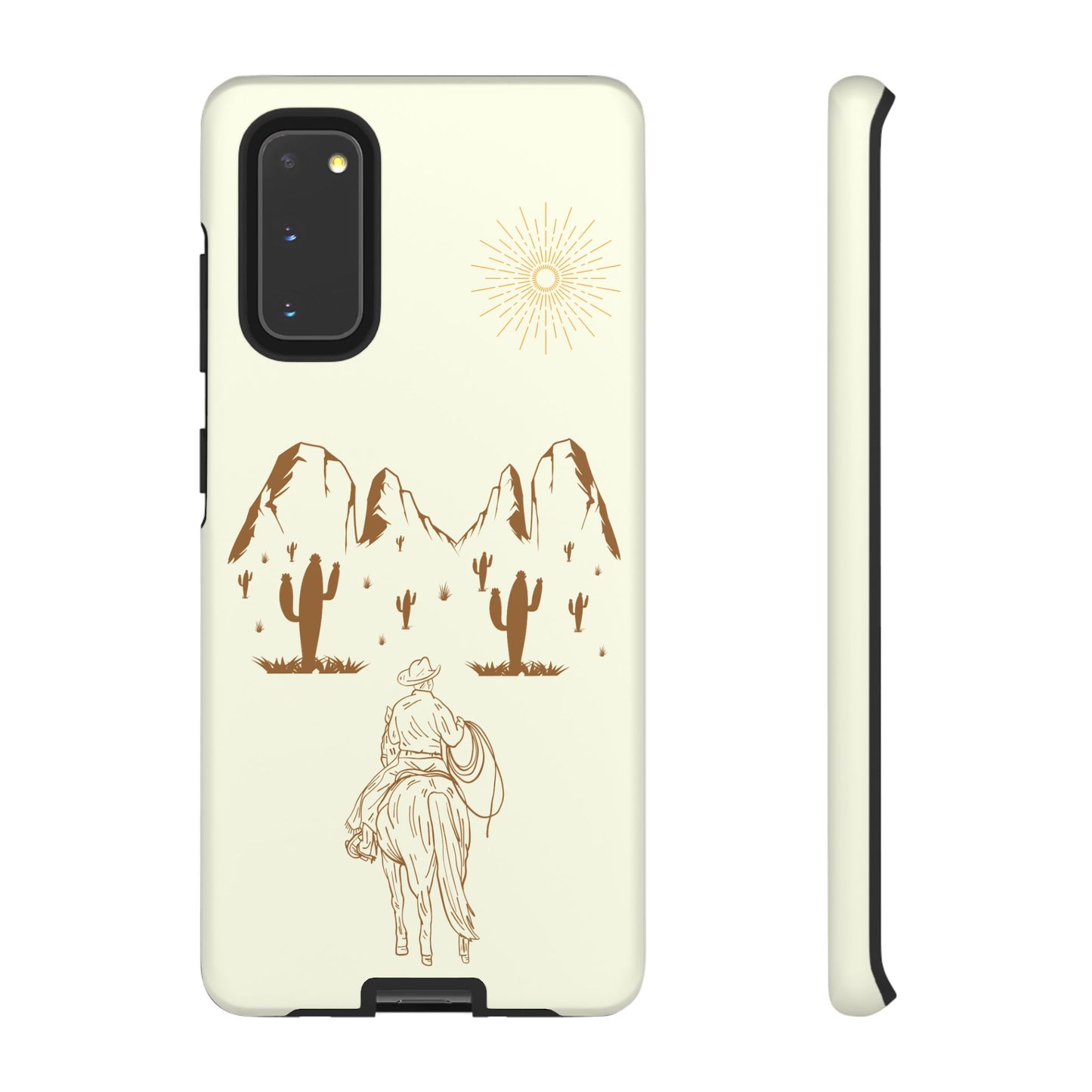 SAMSUNG Cowboy Riding into the Sunset Tough Phone Case