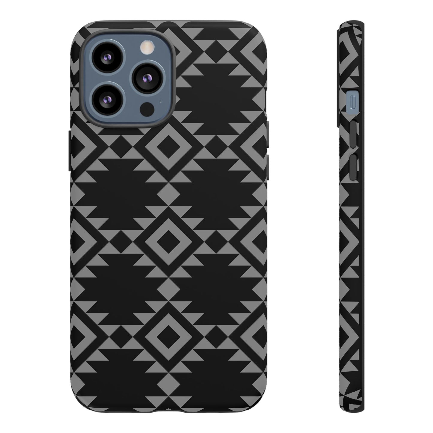 iPHONE Tribal Pattern Black and Grey Tough Phone Case | MADE FOR HIM AND HER