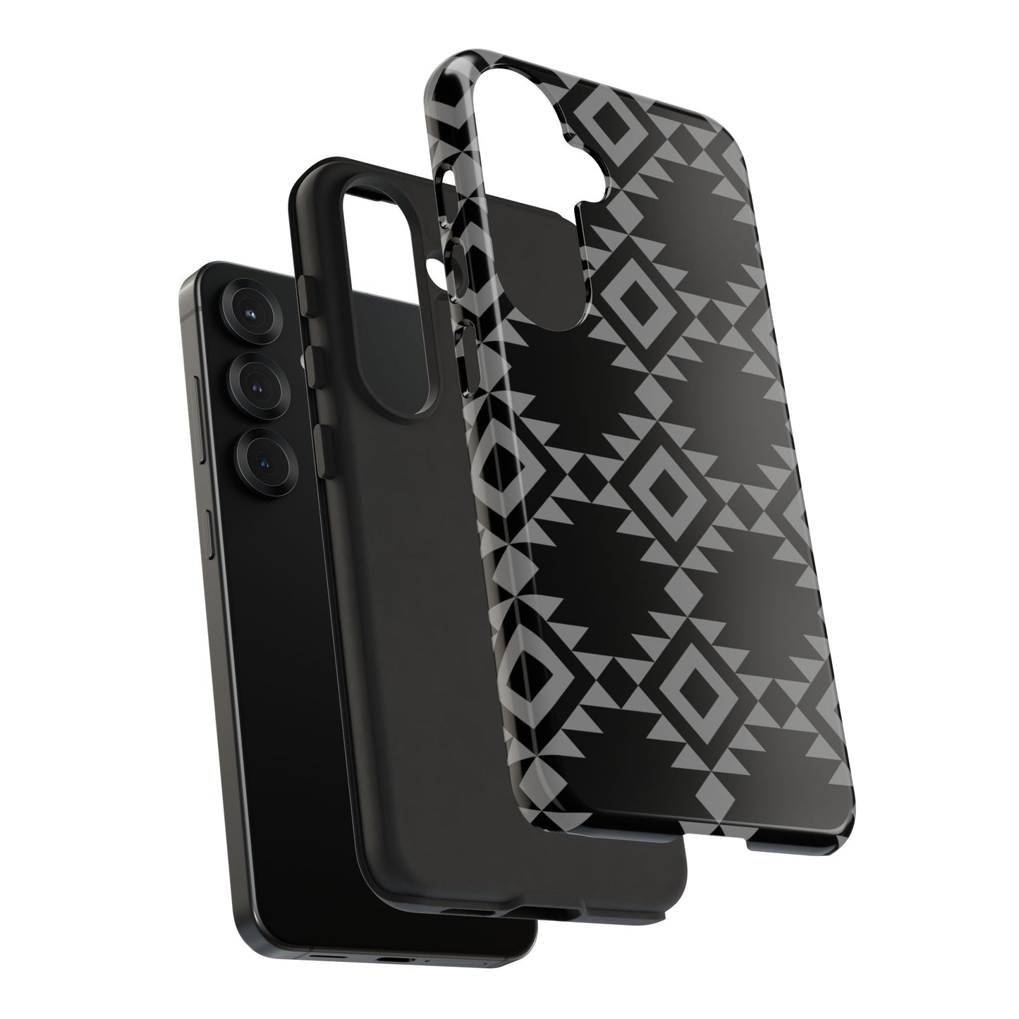 SAMSUNG Tribal Pattern Black and Grey Tough Phone Case | MADE FOR HIM AND HER