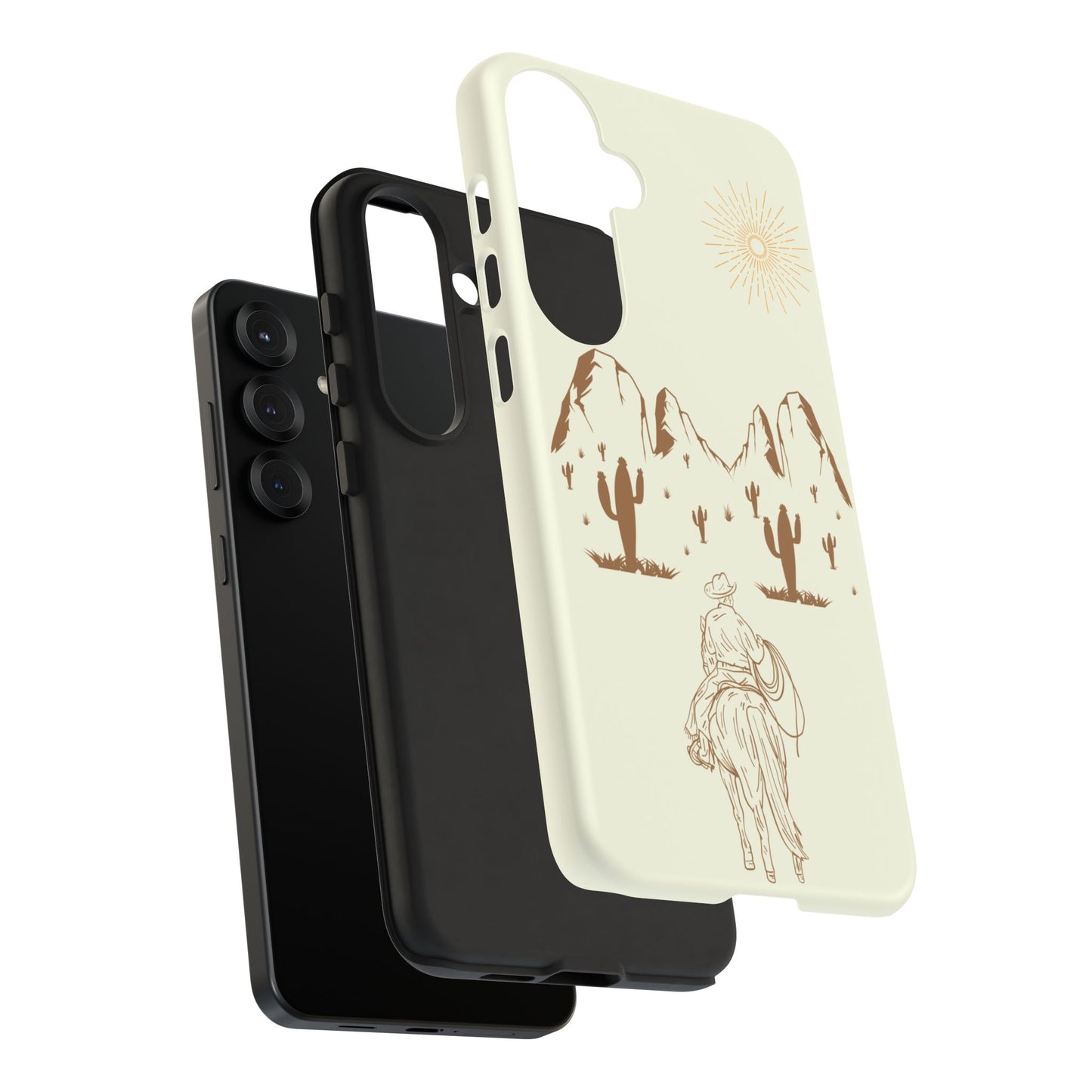 SAMSUNG Cowboy Riding into the Sunset Tough Phone Case