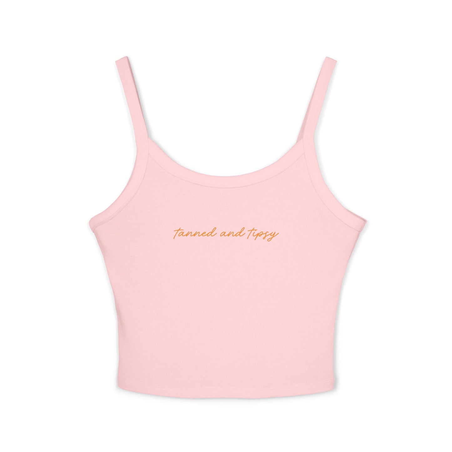 "Tanned and Tipsy" Trendy Women's Spaghetti Strap Tank Top - Summer Essential