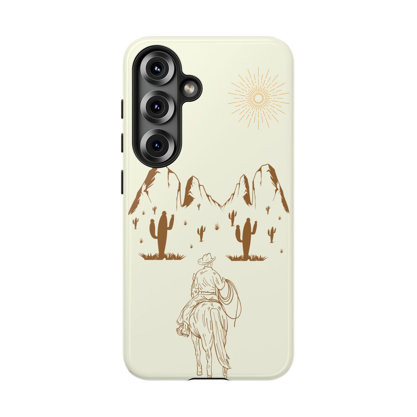 SAMSUNG Cowboy Riding into the Sunset Tough Phone Case