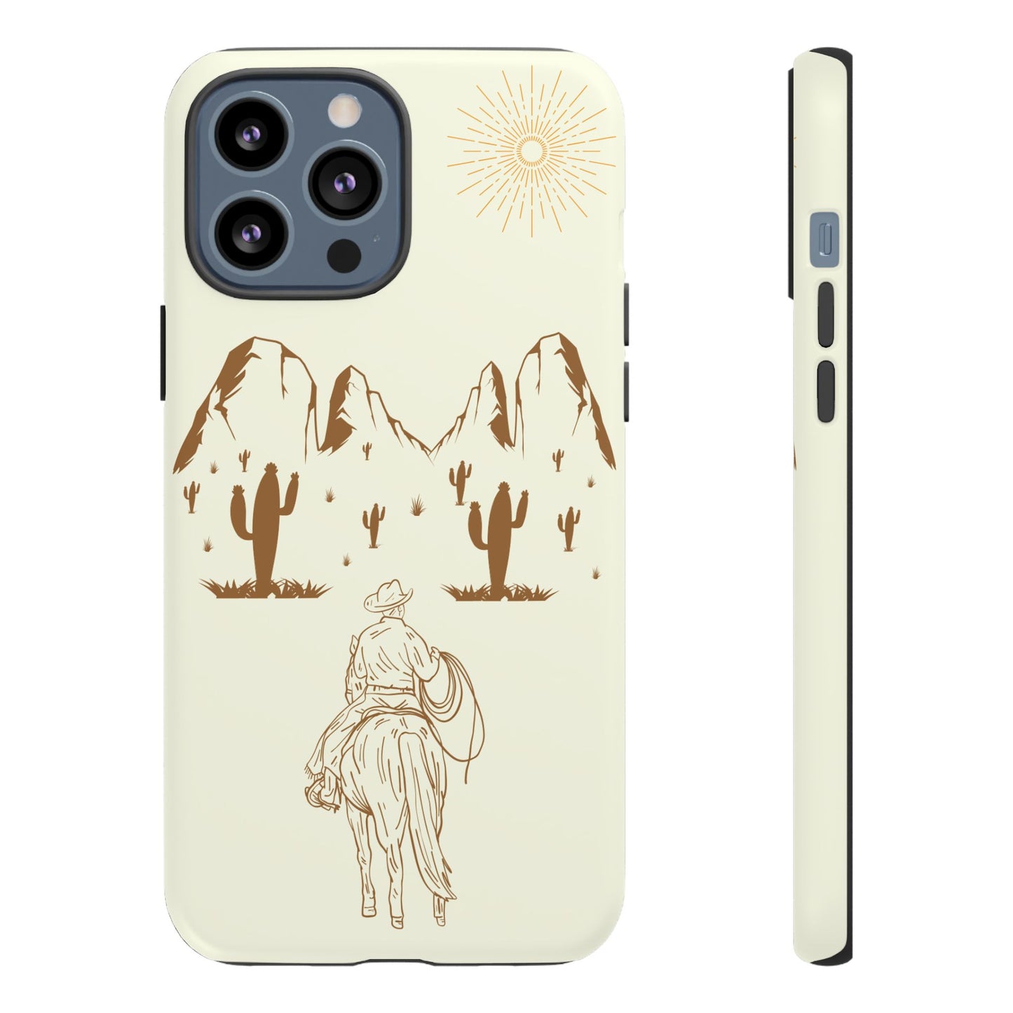 iPHONE Cowboy Riding into the Sunset Tough Phone Case