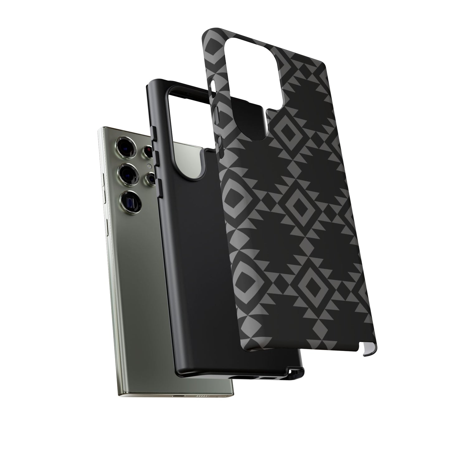 SAMSUNG Tribal Pattern Black and Grey Tough Phone Case | MADE FOR HIM AND HER