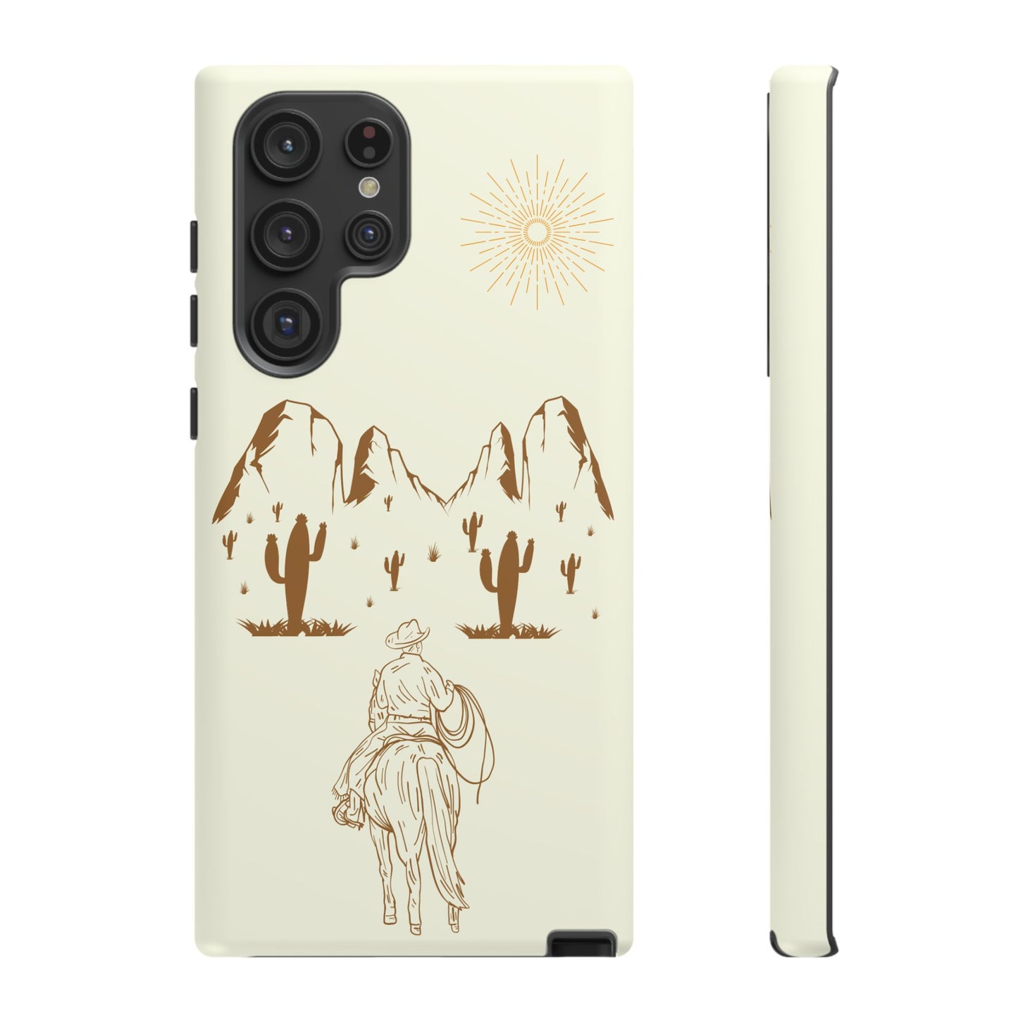 SAMSUNG Cowboy Riding into the Sunset Tough Phone Case