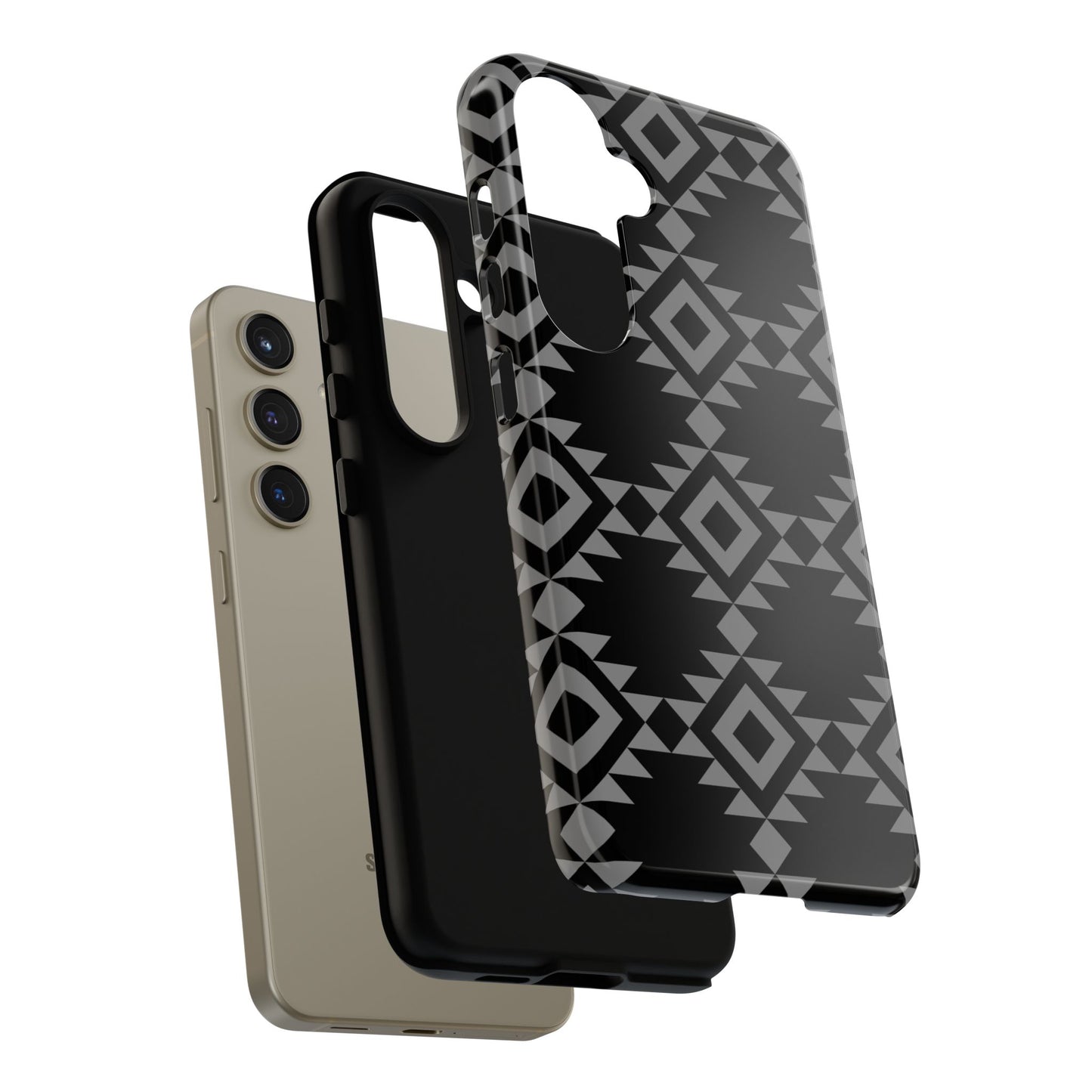 SAMSUNG Tribal Pattern Black and Grey Tough Phone Case | MADE FOR HIM AND HER