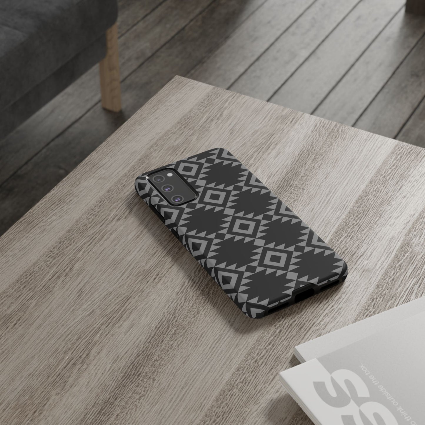 SAMSUNG Tribal Pattern Black and Grey Tough Phone Case | MADE FOR HIM AND HER
