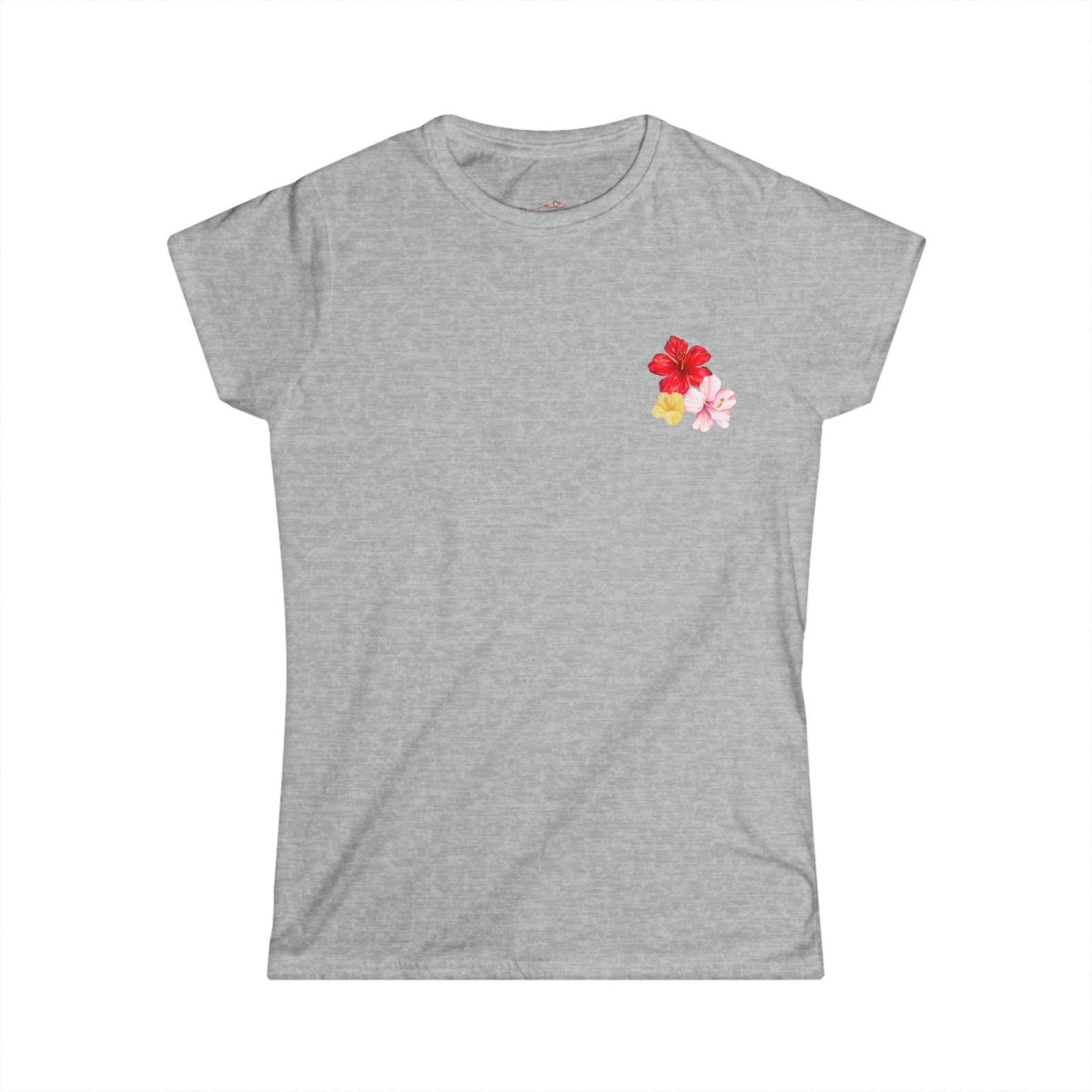 Women's Floral Softstyle Tee - Perfect for Summer Days