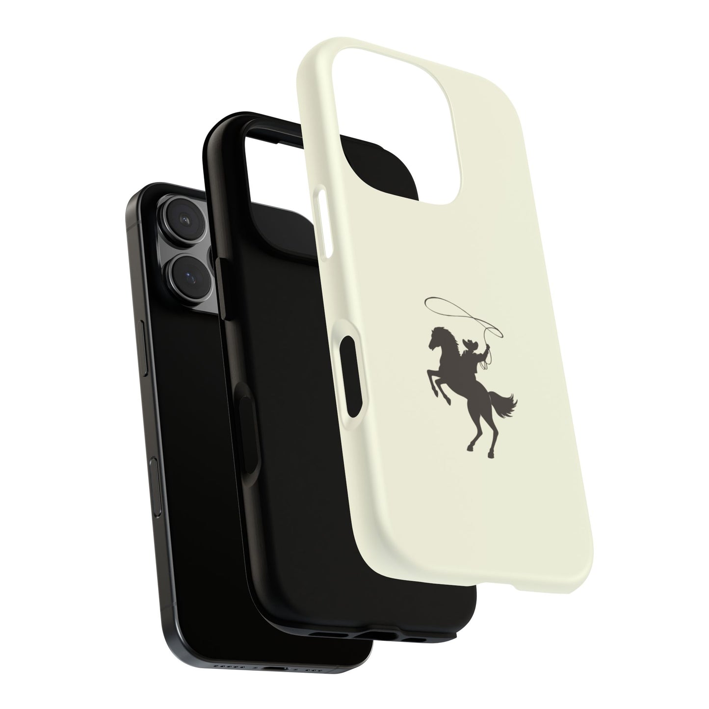 iPHONE Western Horse Rider Phone Case l Durable Phone Cover, Cowboy Style, Tough Case