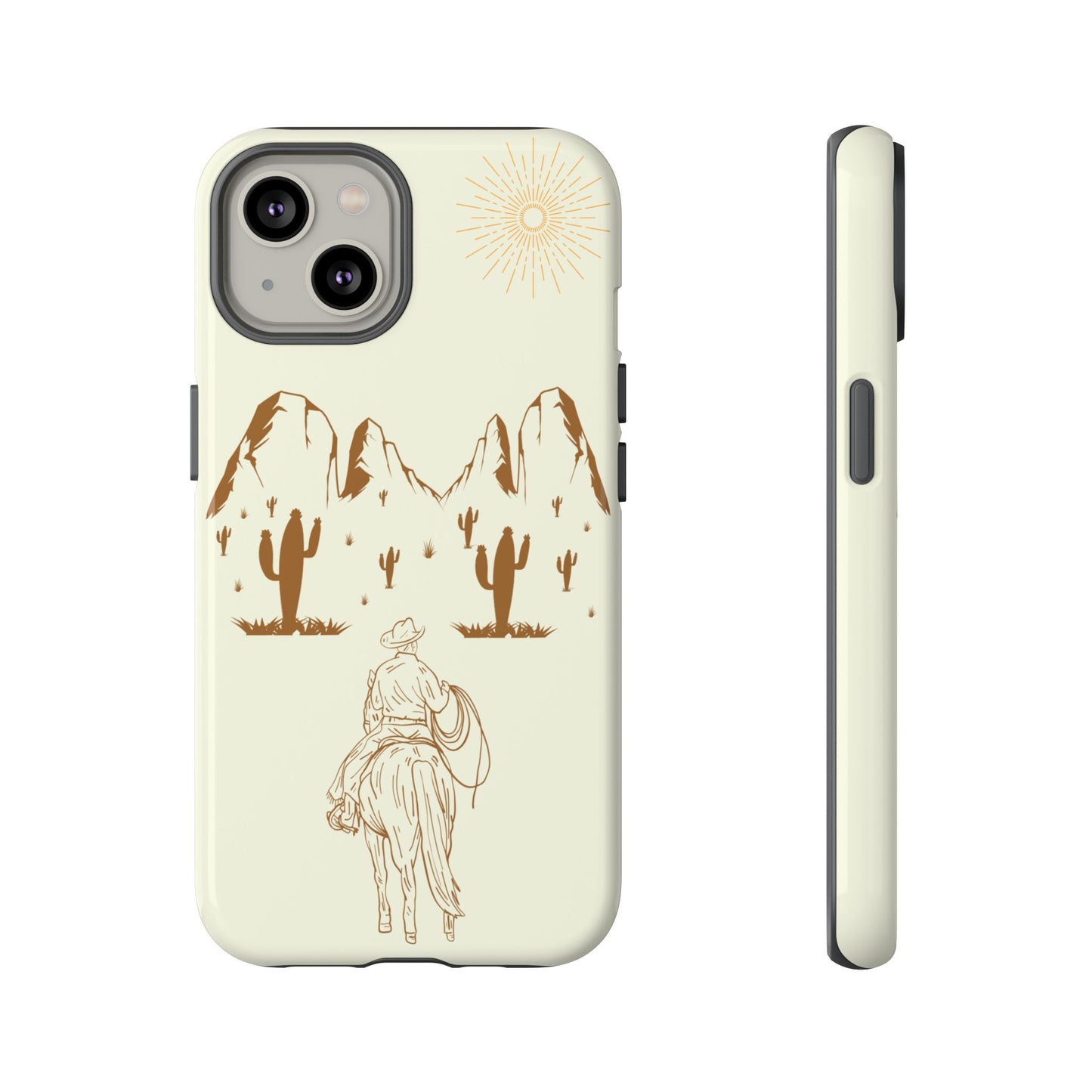 iPHONE Cowboy Riding into the Sunset Tough Phone Case