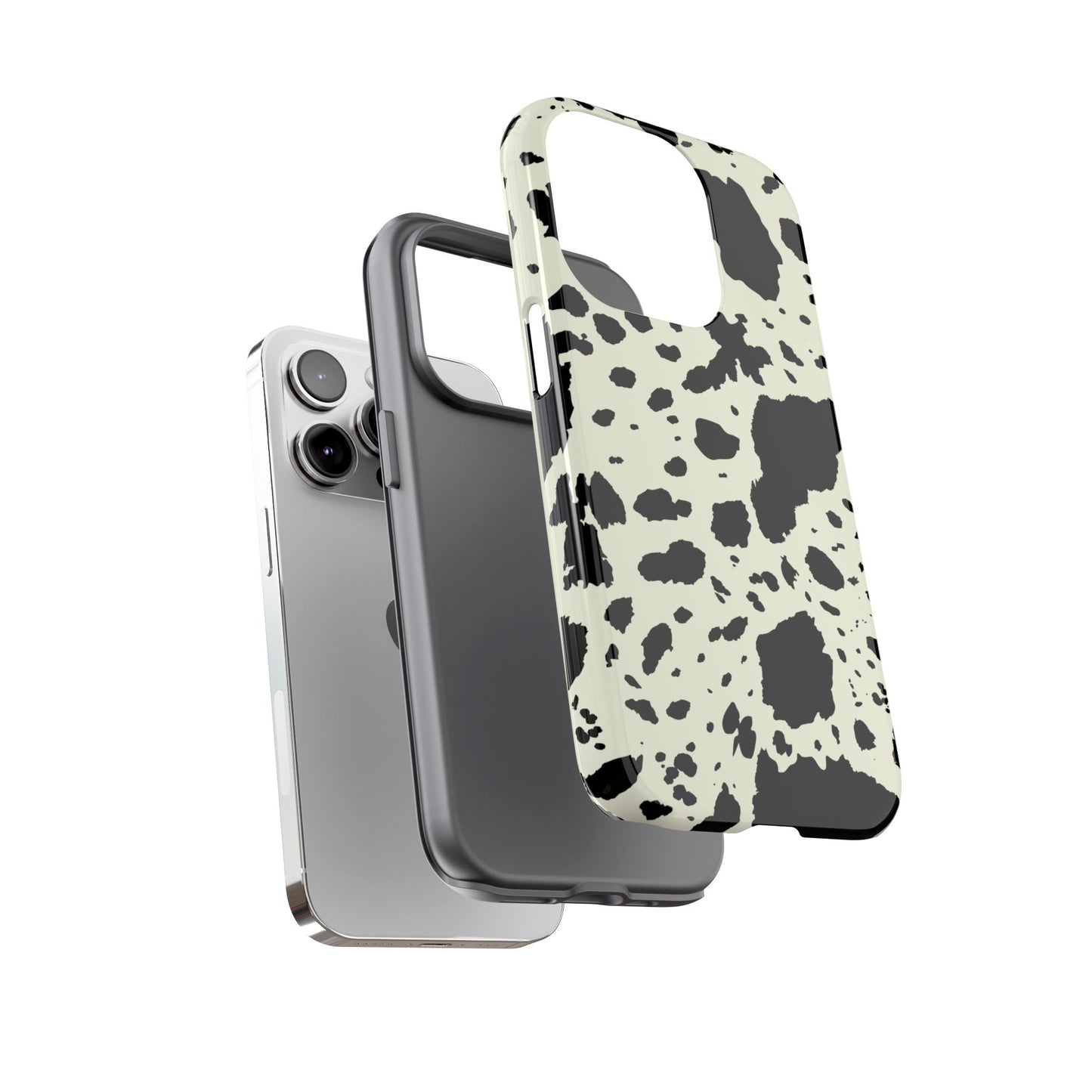 iPHONE Cow Print Tough Phone Cases l Durable Protection