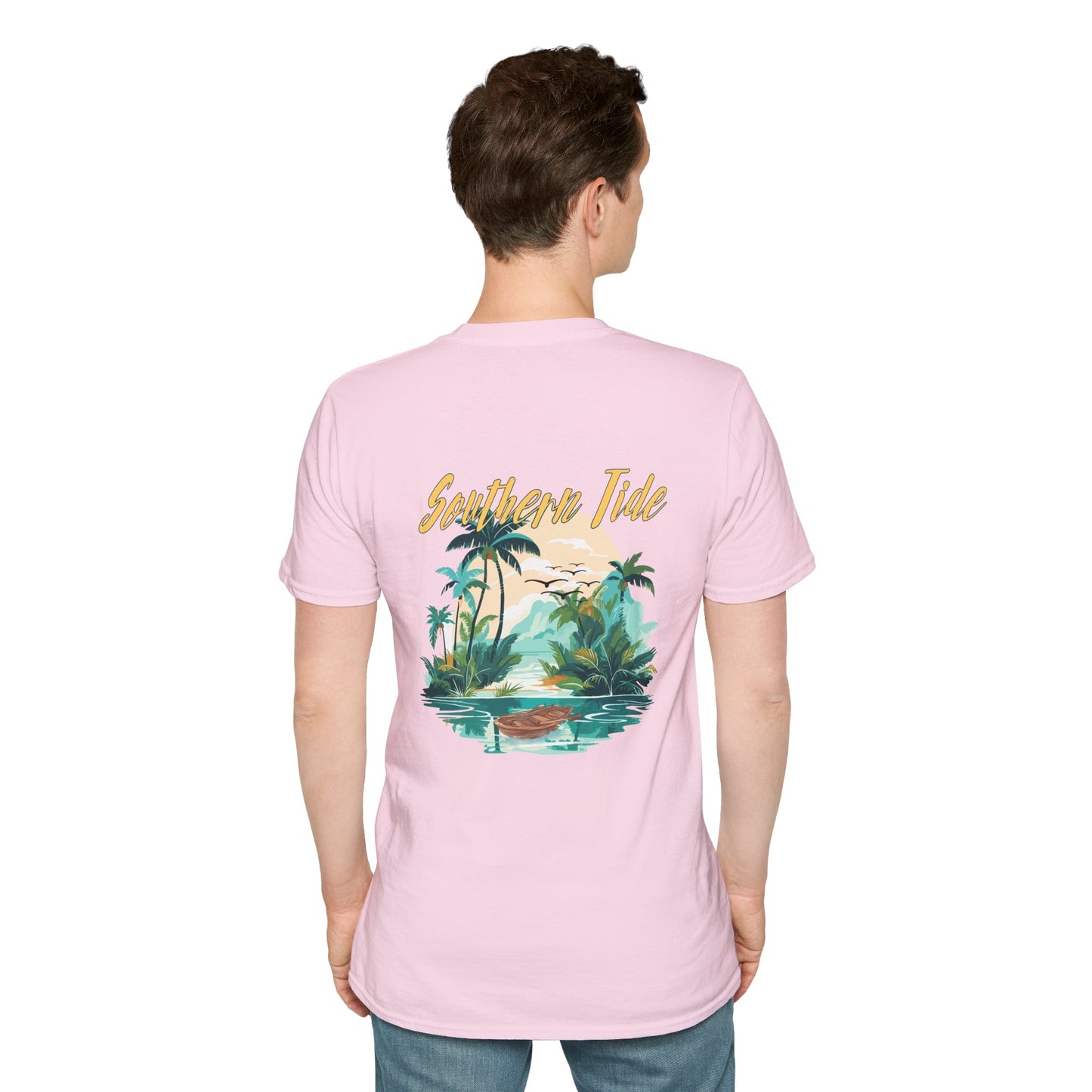 "Southern Tide" Tropical T-Shirt l Unisex Softstyle Tee, Summer Apparel