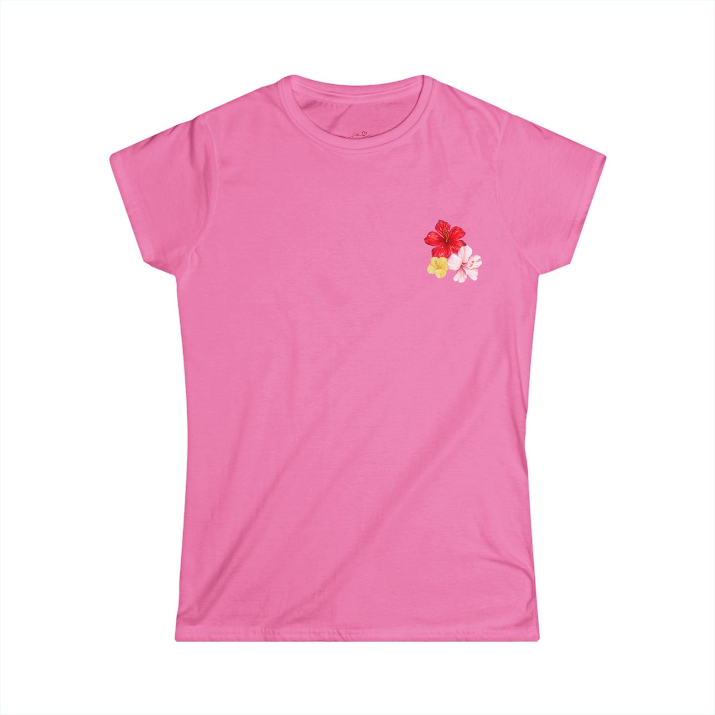 Women's Floral Softstyle Tee - Perfect for Summer Days