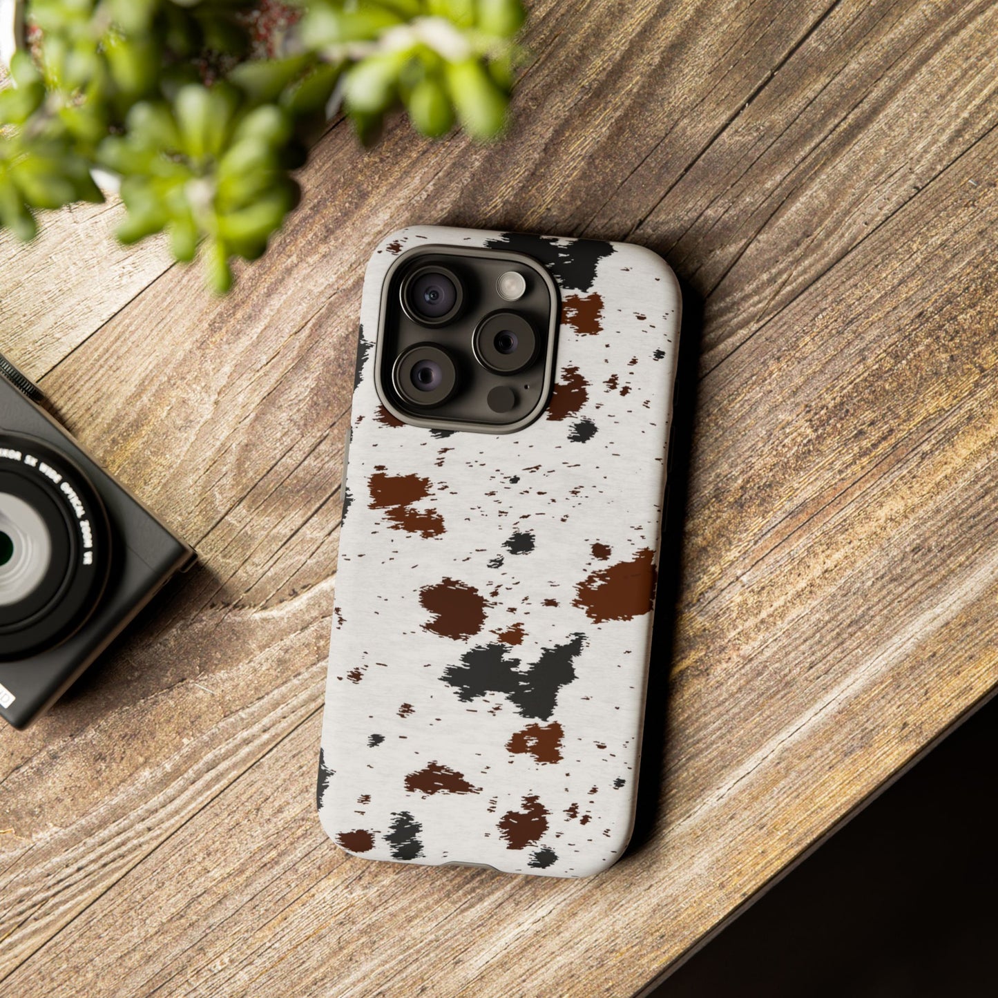 iPHONE Cow Print Tough Phone Case l GIFT FOR HIM AND HER