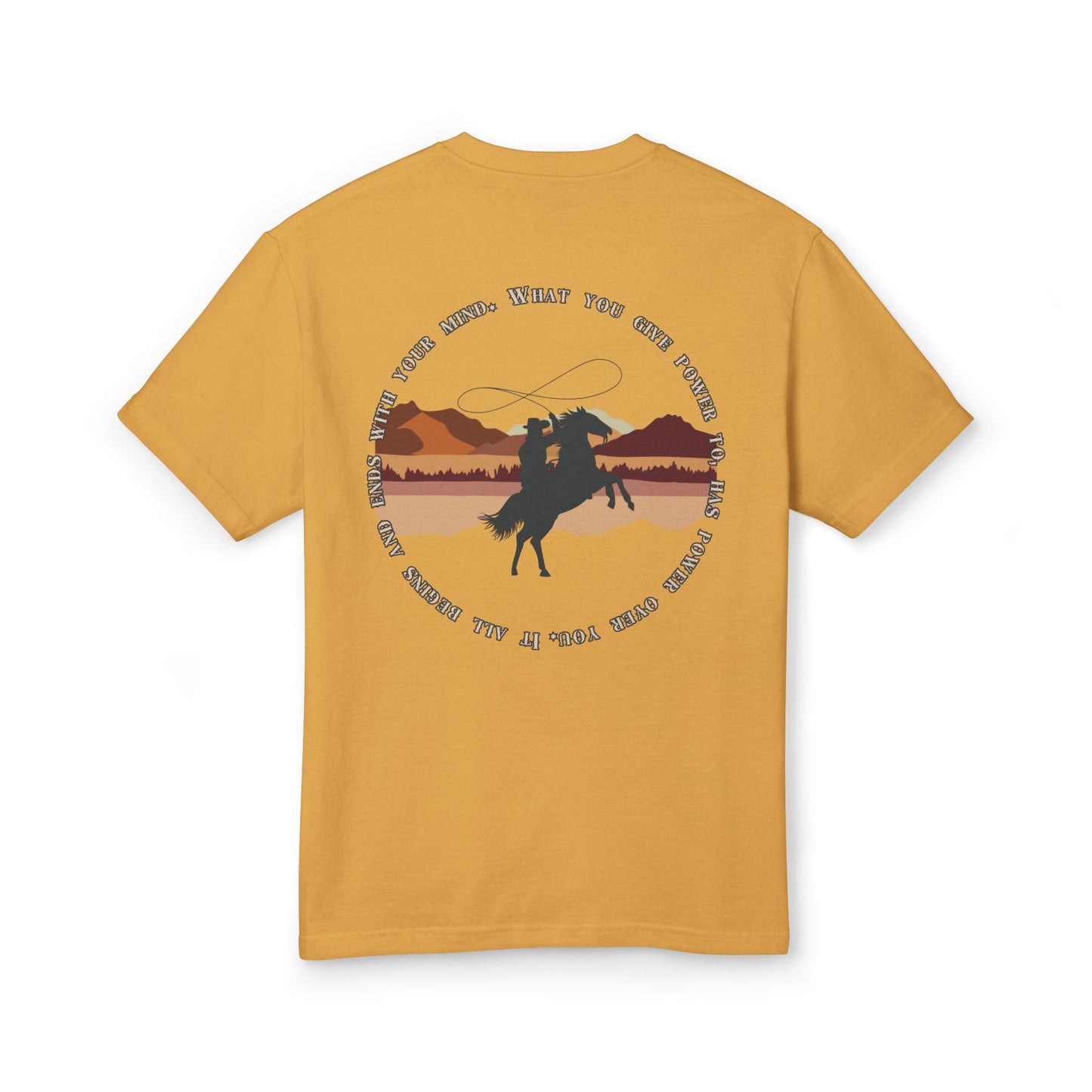 Bohemian Cowboy Graphic Tee - Unisex Heavyweight Cotton T-Shirt
