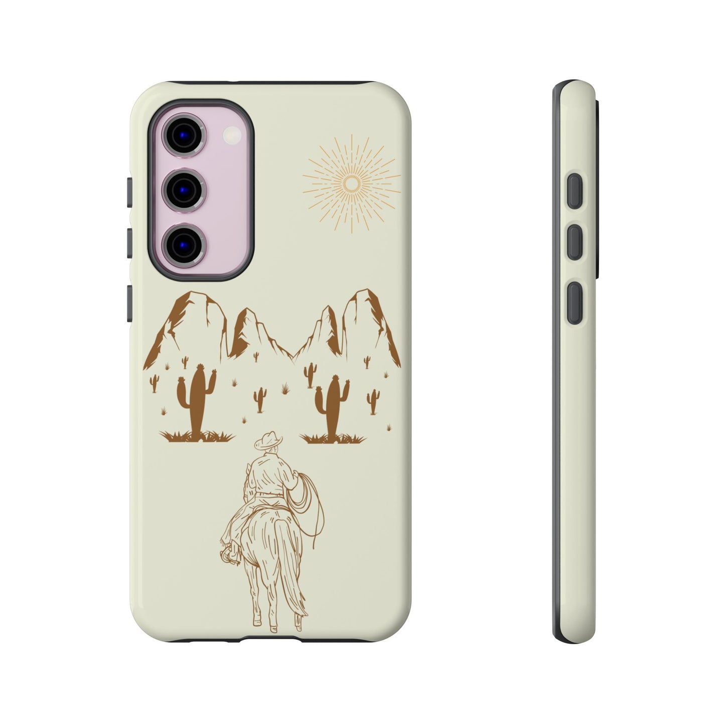 SAMSUNG Cowboy Riding into the Sunset Tough Phone Case