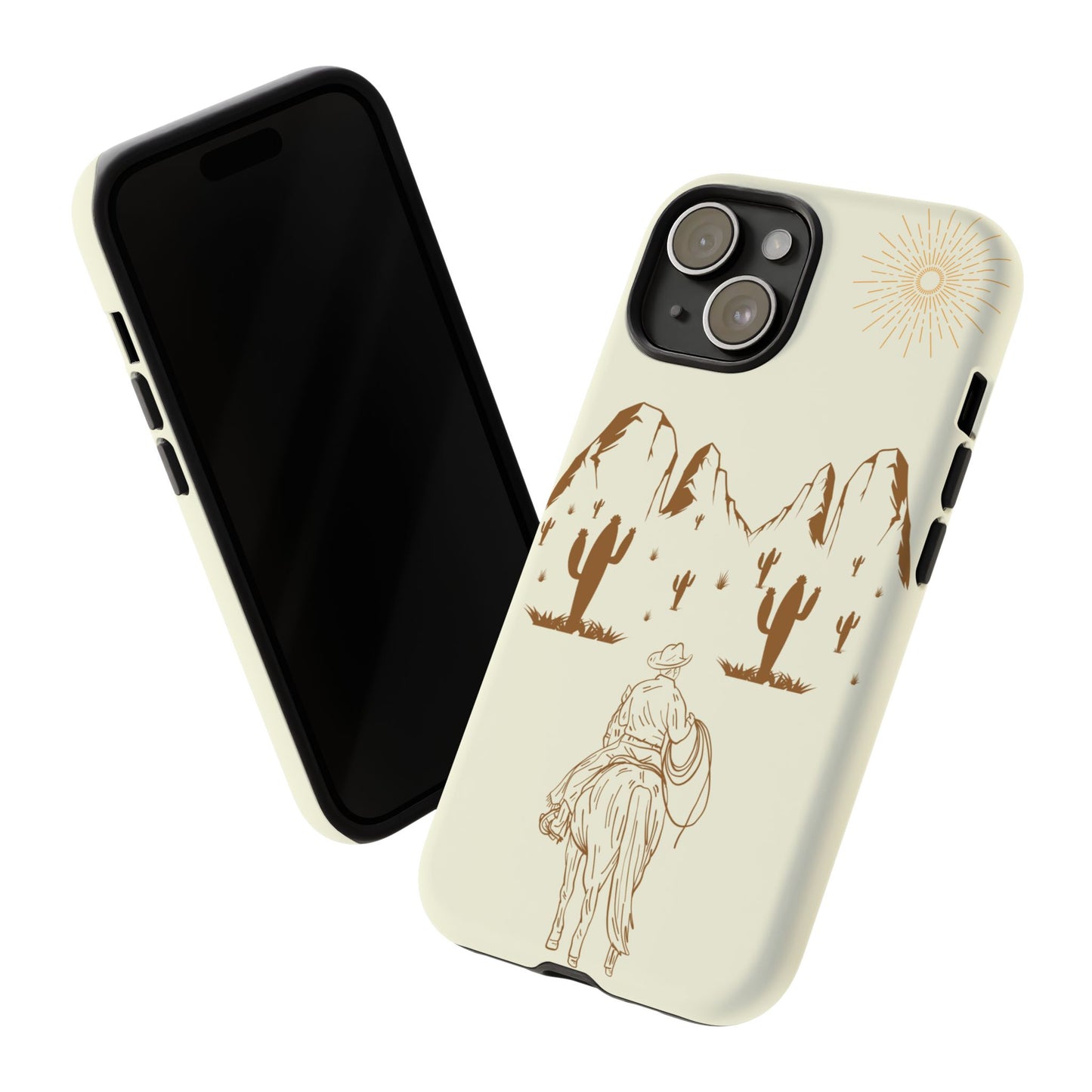 iPHONE Cowboy Riding into the Sunset Tough Phone Case