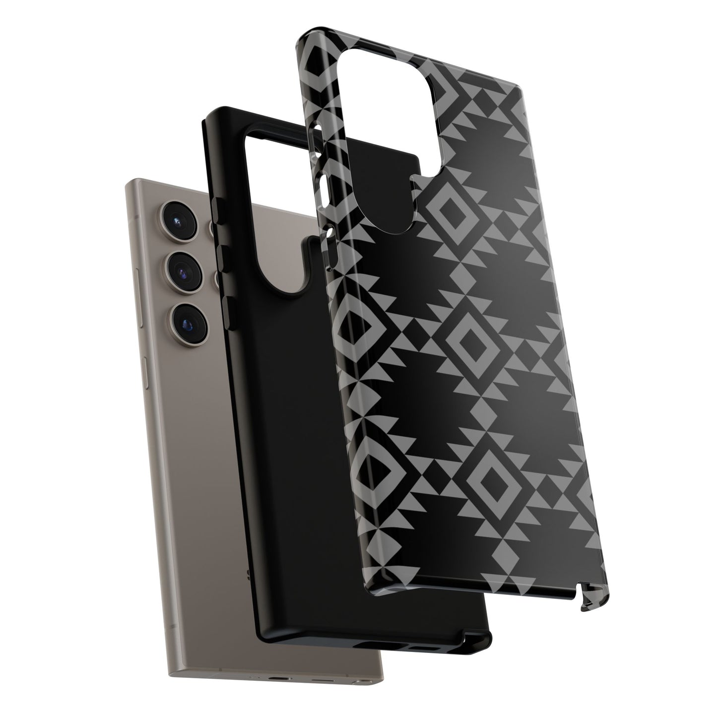 SAMSUNG Tribal Pattern Black and Grey Tough Phone Case | MADE FOR HIM AND HER