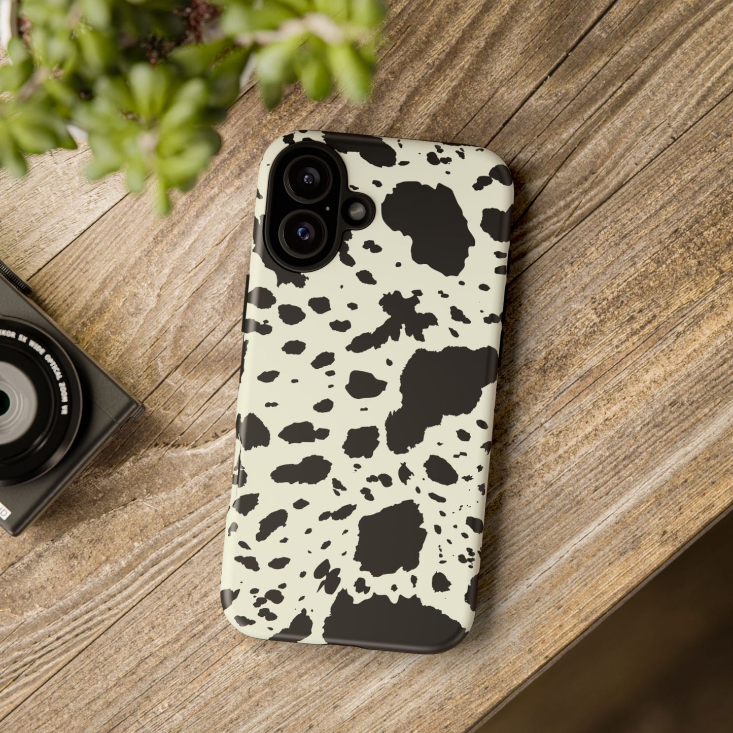 iPHONE Cow Print Tough Phone Cases l Durable Protection