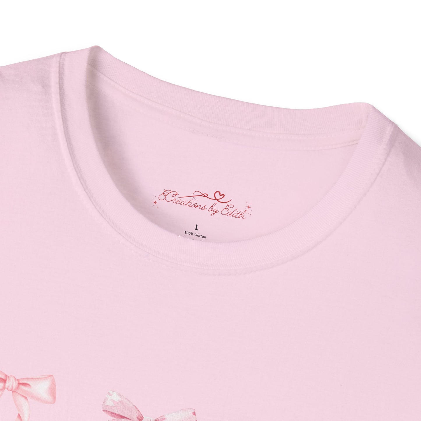 Pink Ribbon Unisex Softstyle T-Shirt | Cute & Casual Gift for All Occasions