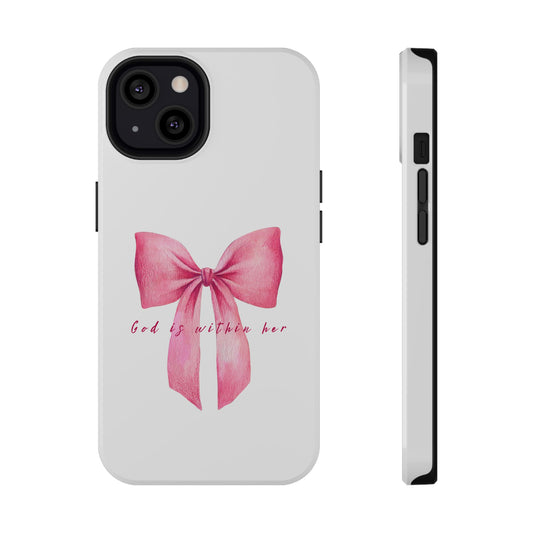 "God is Within Her" Inspirational Design - Impact-Resistant Phone Case