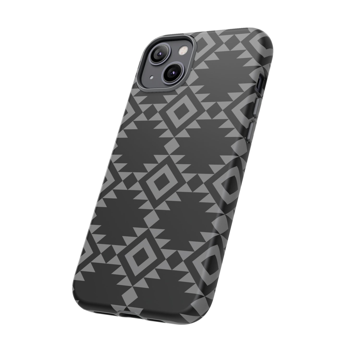 iPHONE Tribal Pattern Black and Grey Tough Phone Case | MADE FOR HIM AND HER