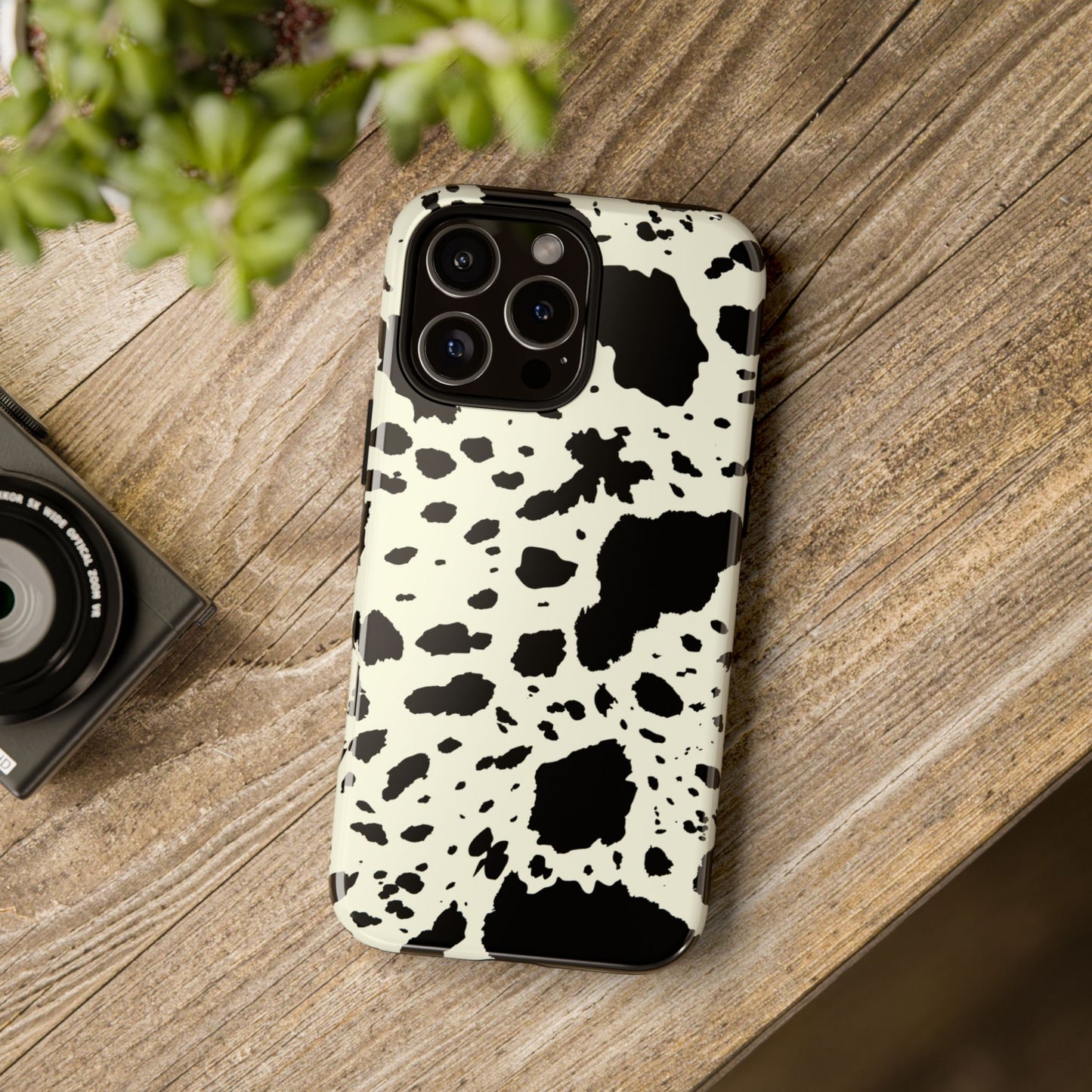 iPHONE Cow Print Tough Phone Cases l Durable Protection