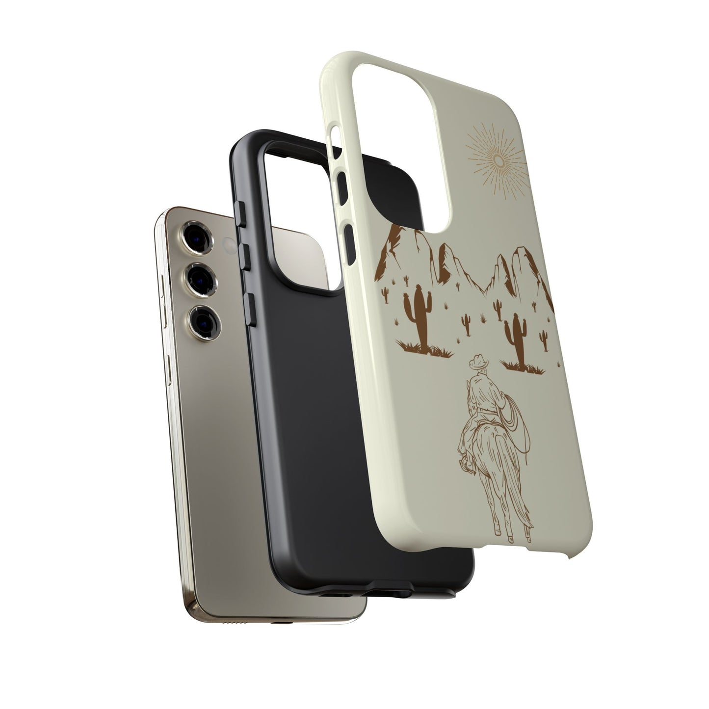 SAMSUNG Cowboy Riding into the Sunset Tough Phone Case
