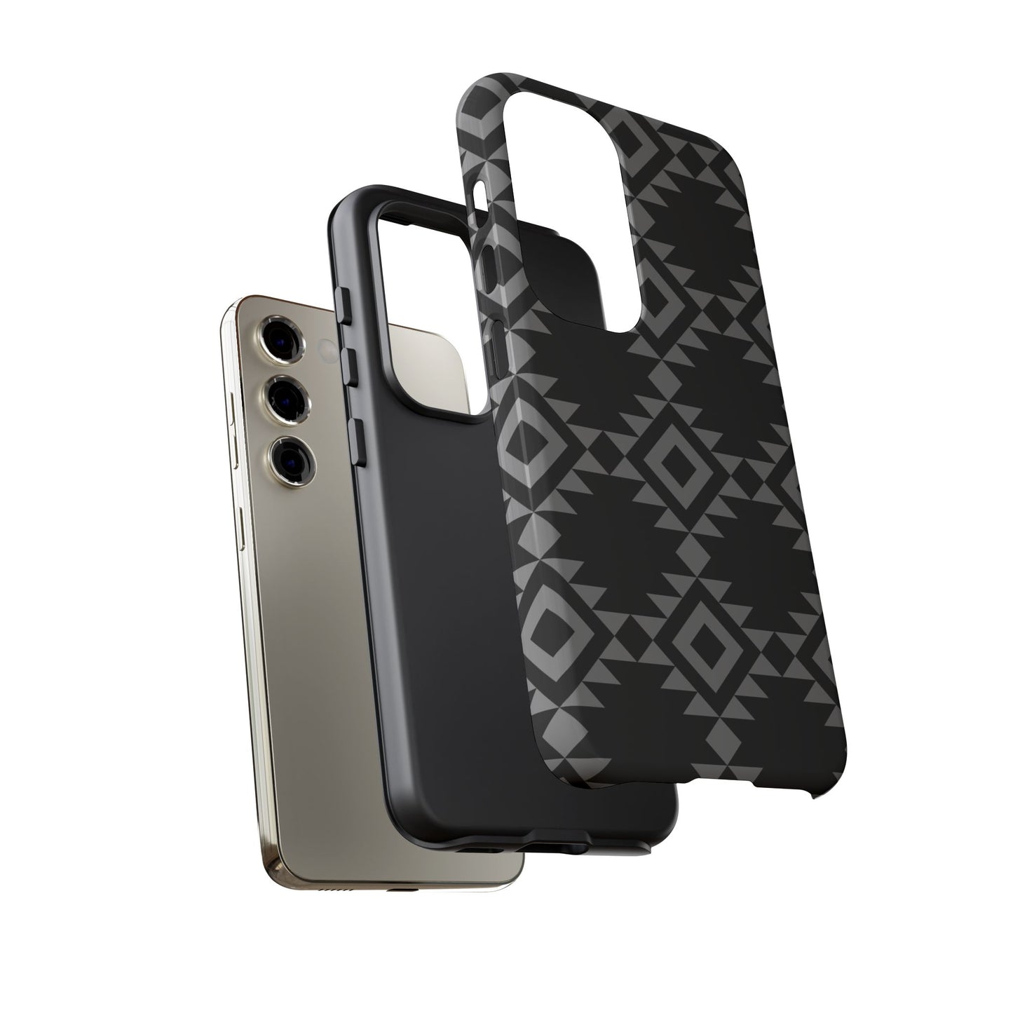 SAMSUNG Tribal Pattern Black and Grey Tough Phone Case | MADE FOR HIM AND HER