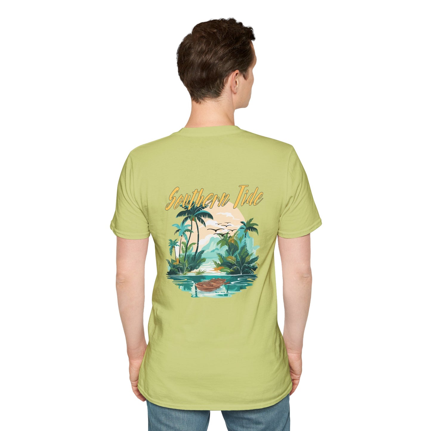 "Southern Tide" Tropical T-Shirt l Unisex Softstyle Tee, Summer Apparel