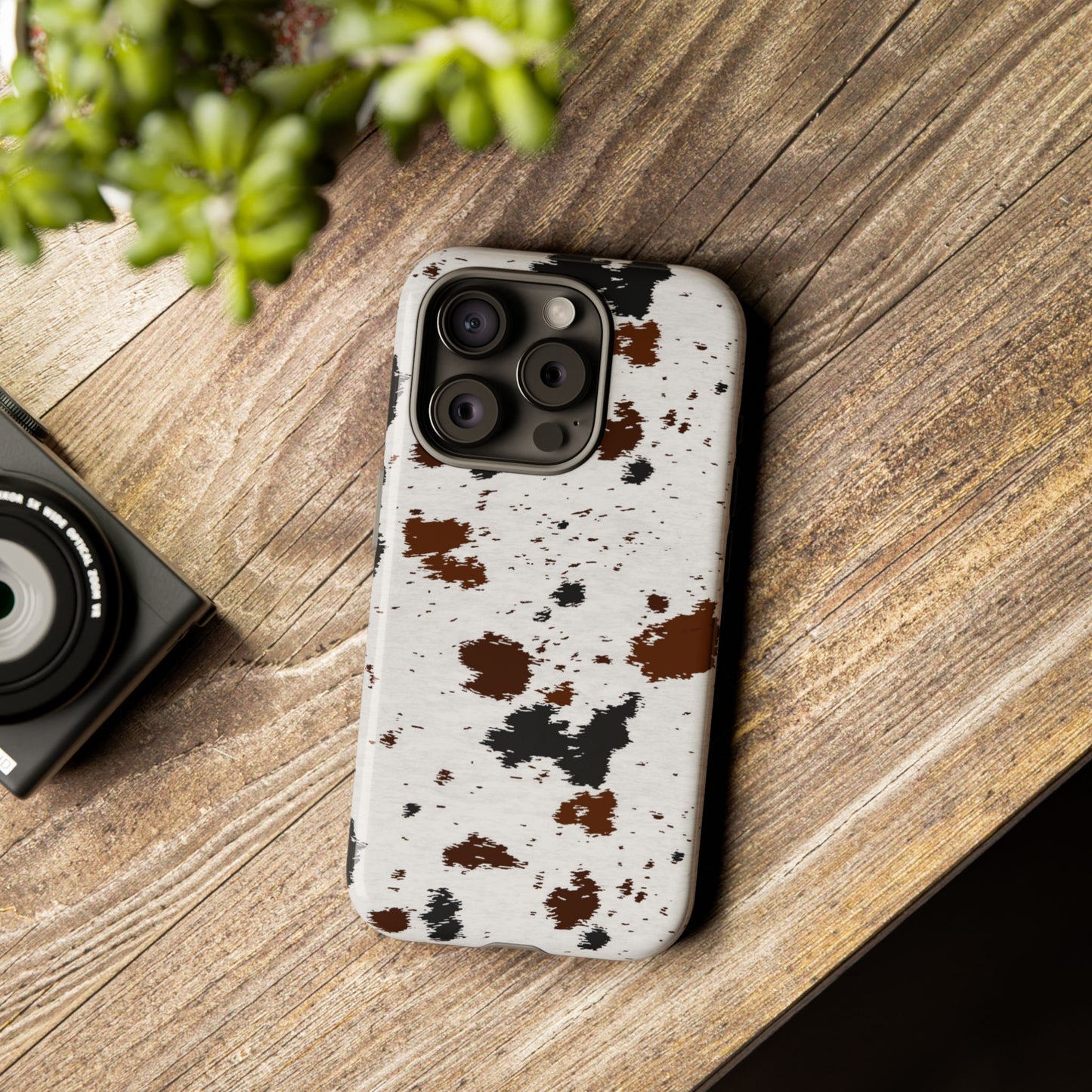 iPHONE Cow Print Tough Phone Case l GIFT FOR HIM AND HER